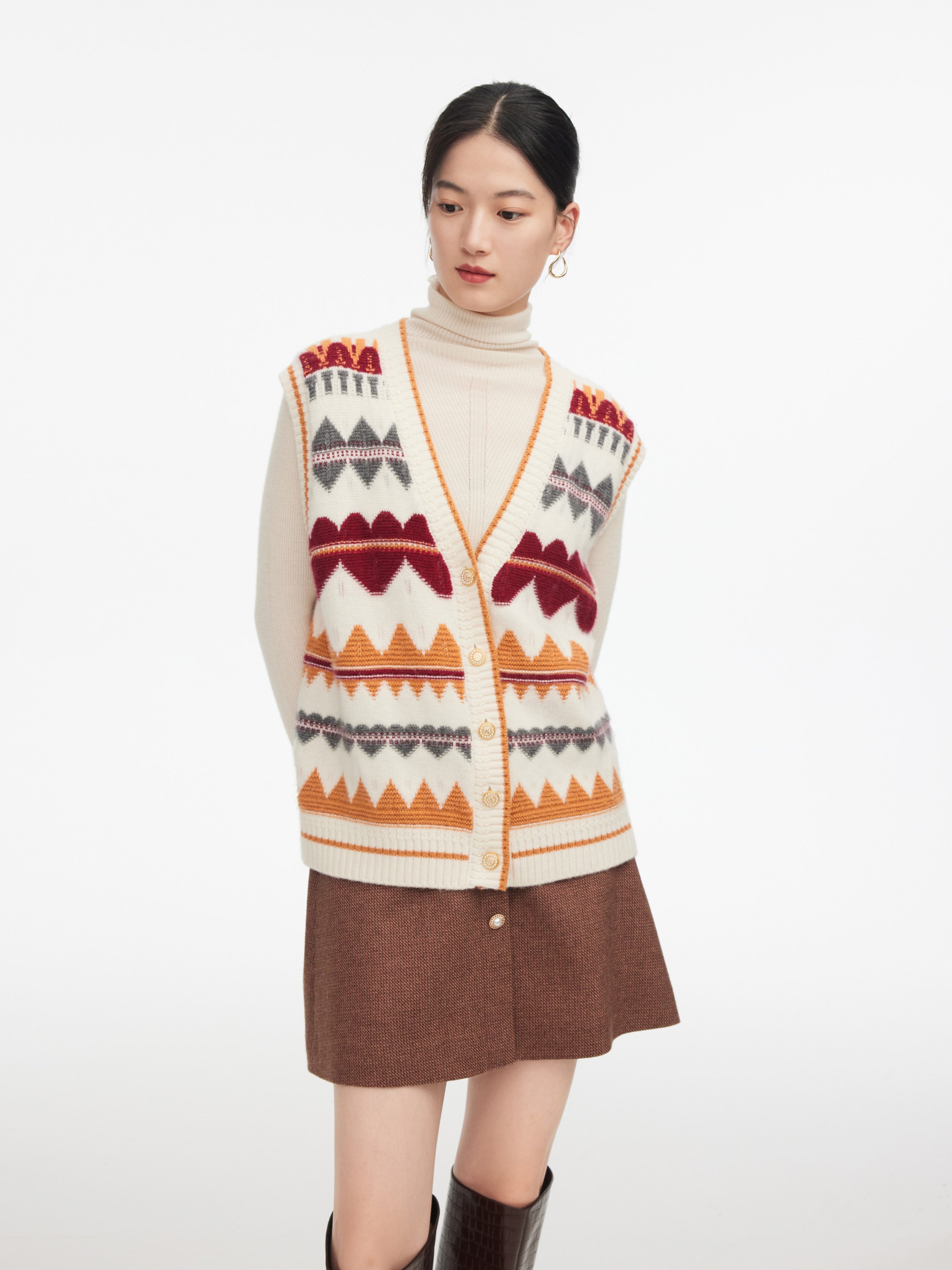 EP YAYING Wool Cashmere Vest