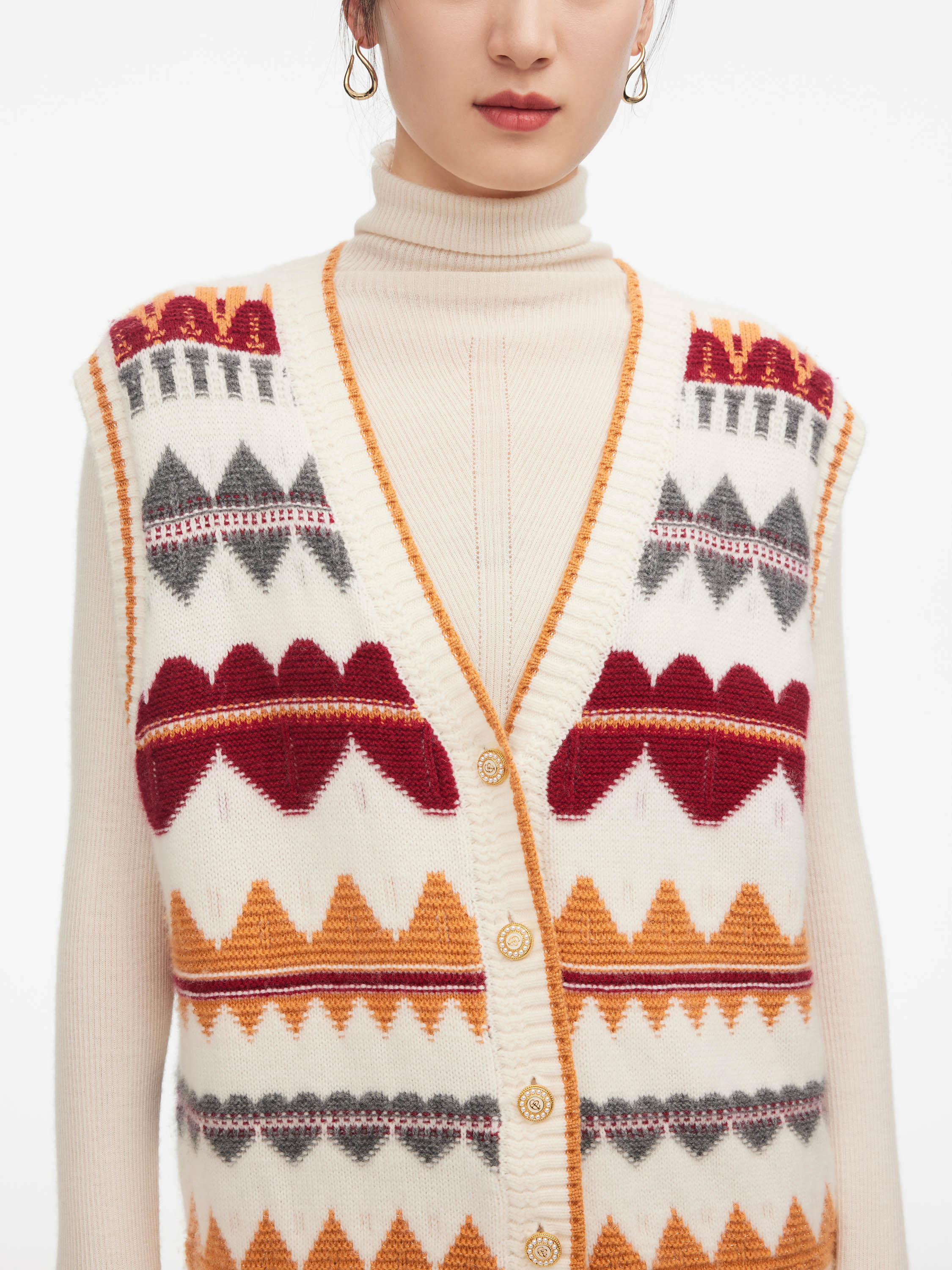 EP YAYING Wool Cashmere Vest