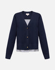 EP YAYING Knit-Panel Cropped Shirt EGKPC2247AZ