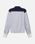 EP YAYING Knit-Panel Cropped Shirt EGKPC2247AZ