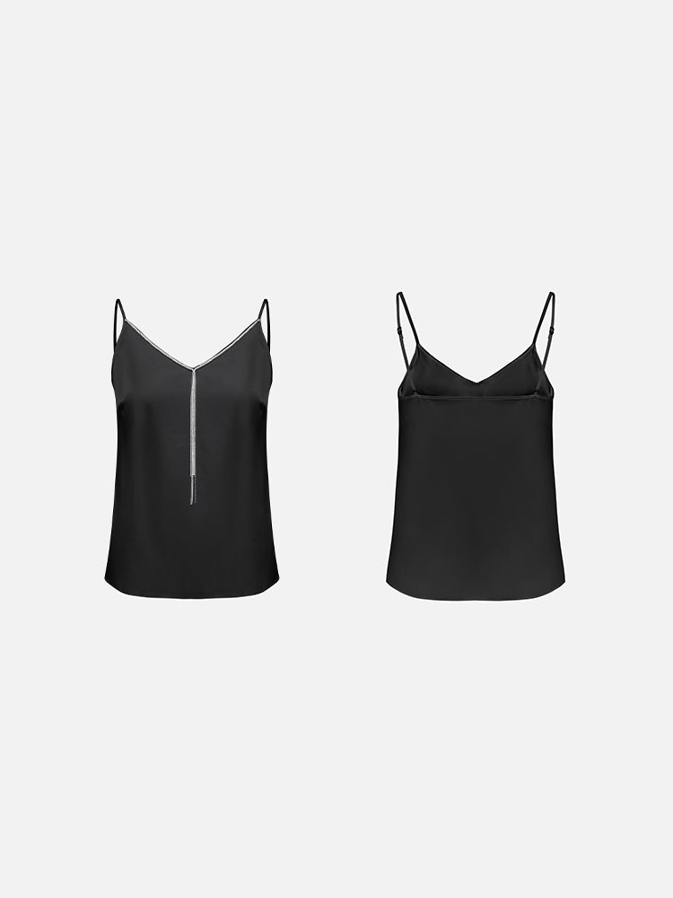EP YAYING V-neck rhinestone chain camisole