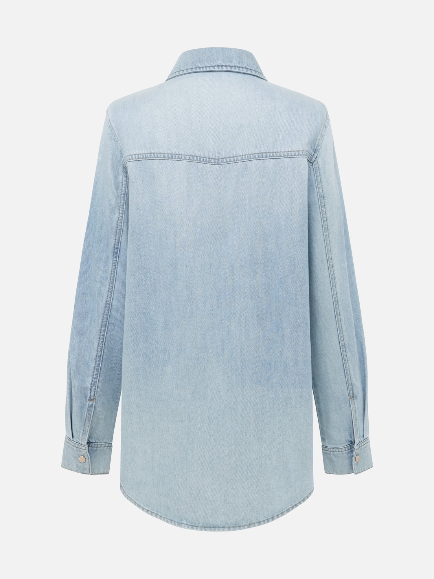 EP YAYING Rhinestone Embellished Denim Shirt