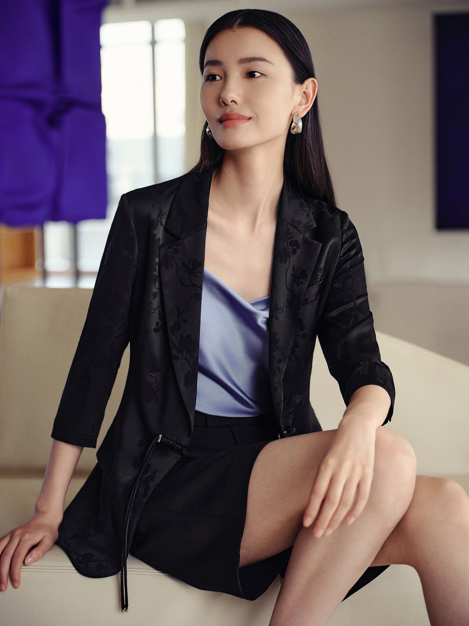EP YAYING Silk Blazer