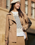 EP YAYING Stripe Patchwork Knit