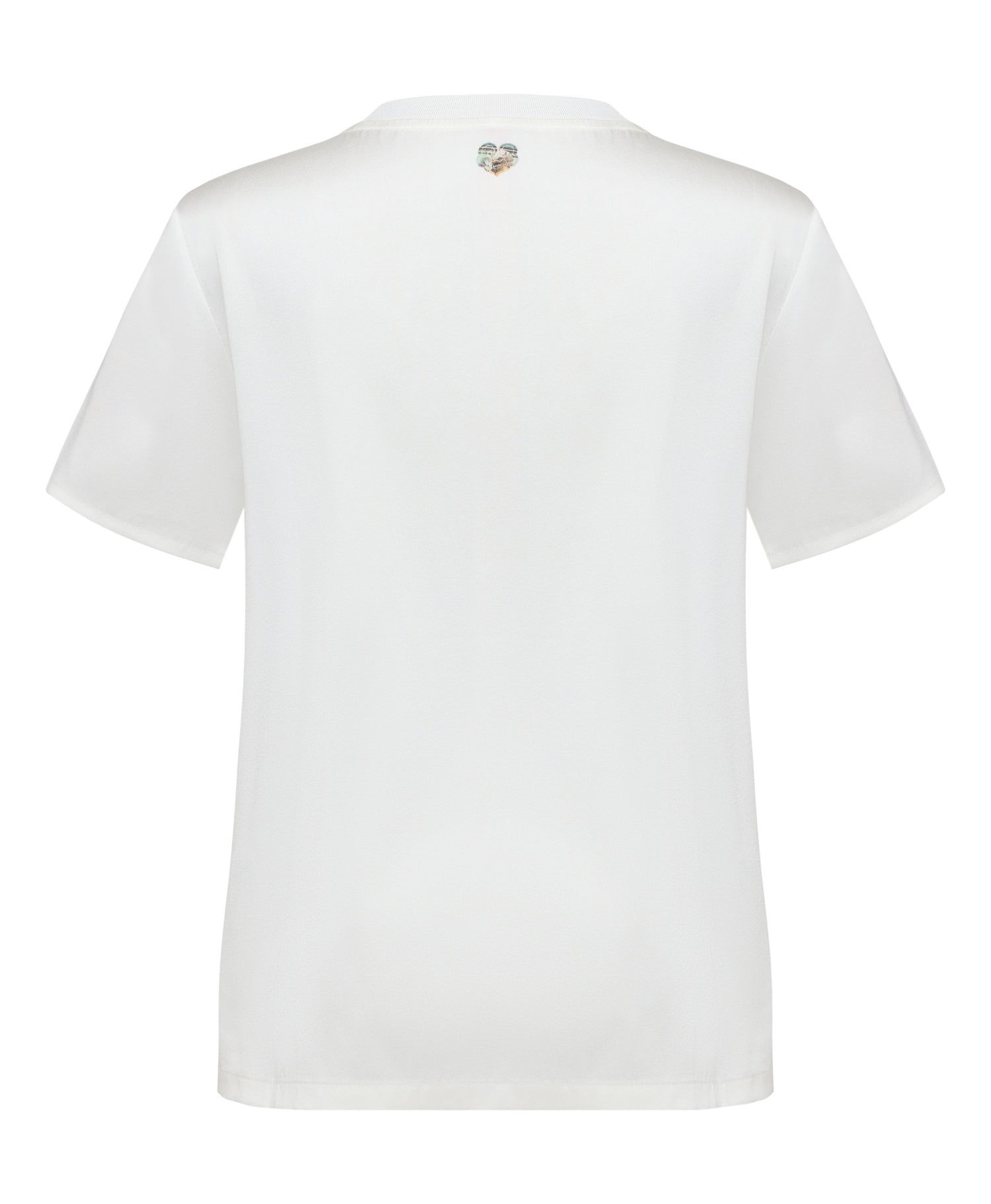 YAYING Silk Floral Print T-shirt