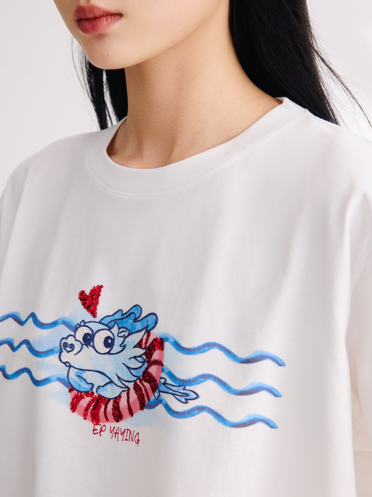 EP YAYING Pure Cotton Printed T-shirt