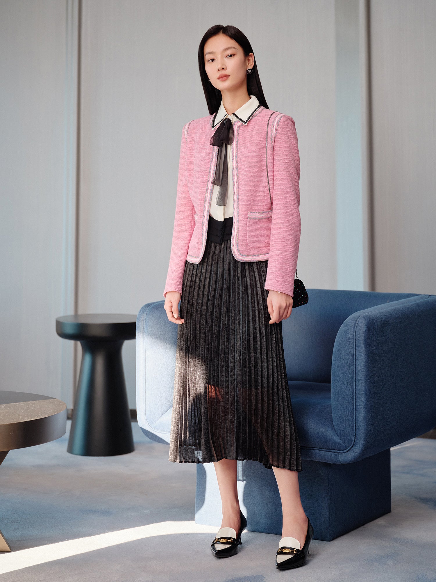 YAYING Pleated Midi Skirt