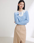 EP YAYING Wool Knitted Cardigan