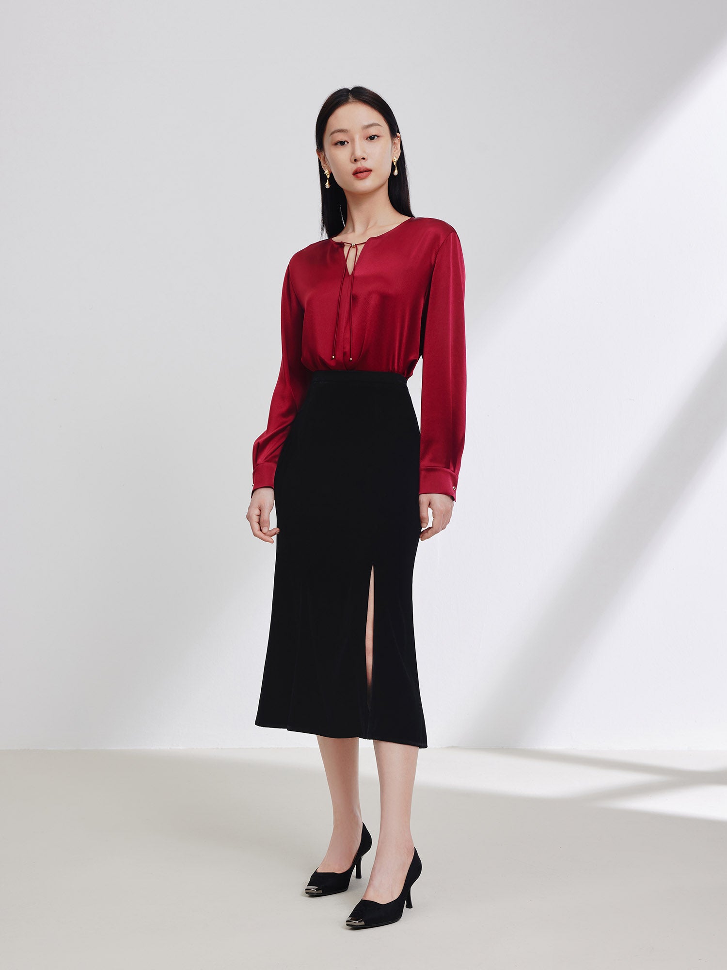 EP YAYING Velvet Mermaid Skirt
