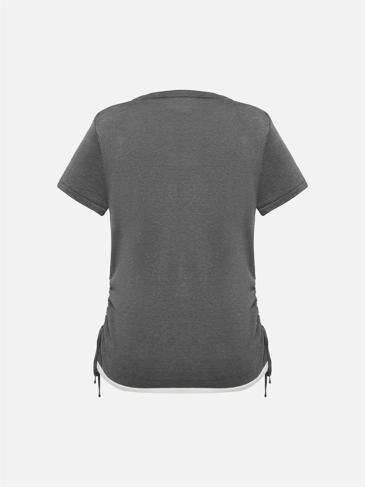 EP YAYING Linen Blend Crew Neck T-Shirt EGKEH9556AC