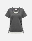 EP YAYING Drop-shoulder crewneck knit top
