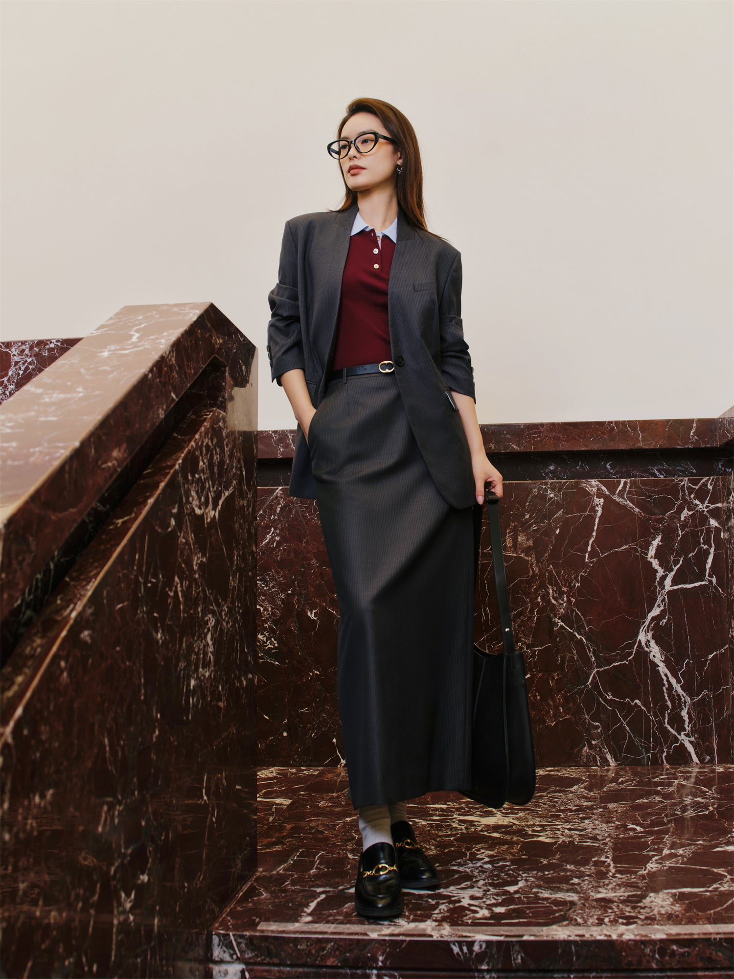 EP YAYING Silk and Wool Blazer EGKPS1101AC