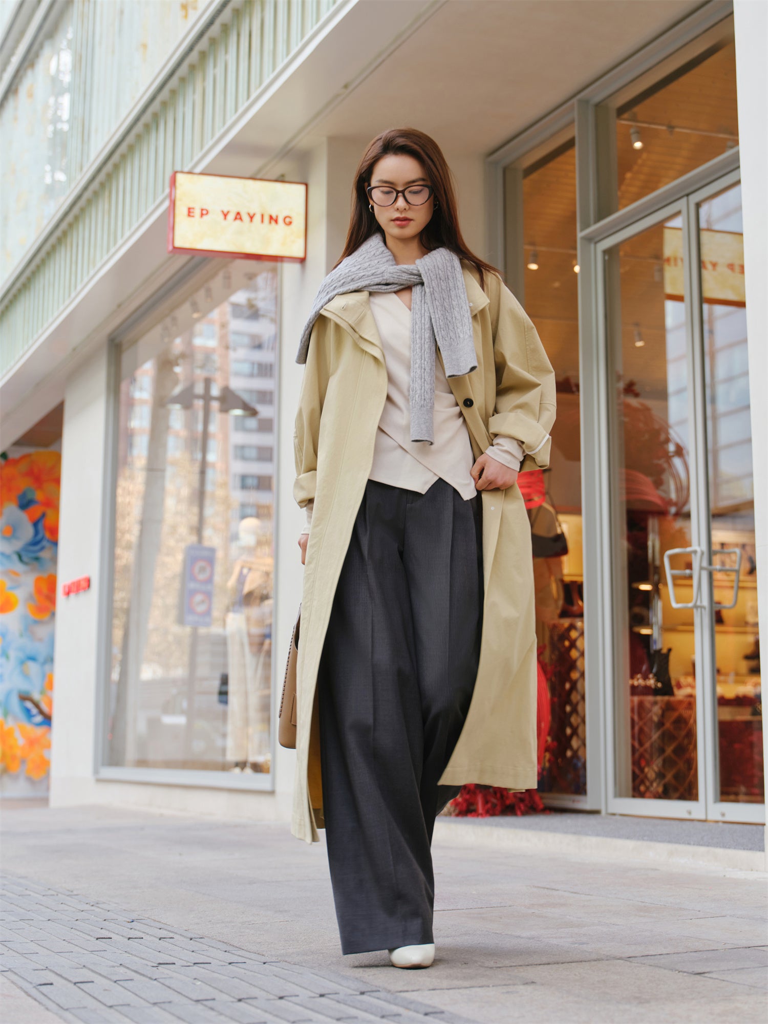 EP YAYING Silk and Wool Suit Pants EGKPS6416AC