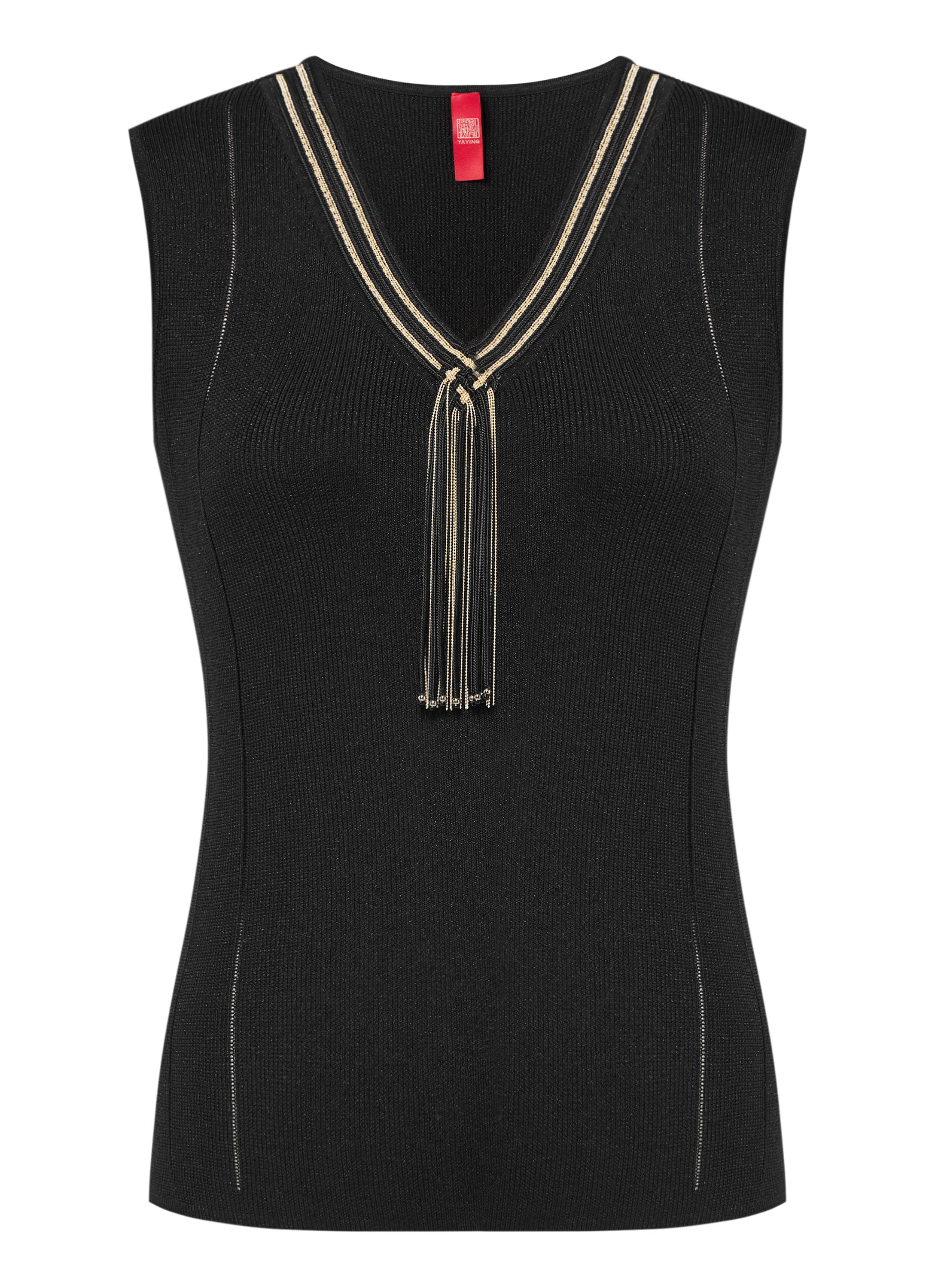 YAYING Black Sleeveless Knit Top