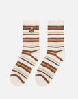 EP YAYING Days of the Week Puppy Embroidered Striped Mid-Calf Candy Socks