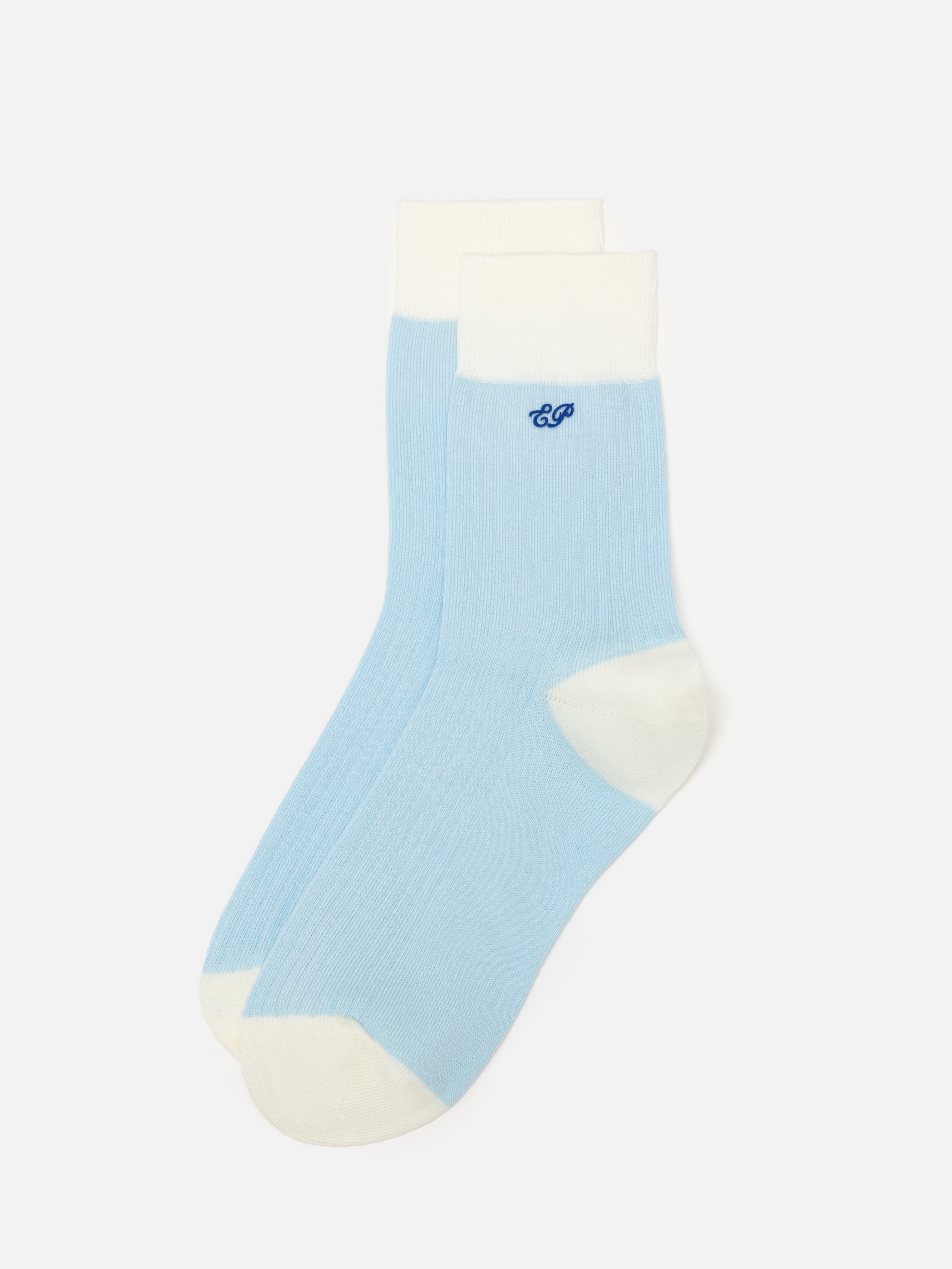 EP YAYING Lightweight Solid Color Striped Mid-Calf Casual Socks