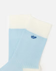EP YAYING Lightweight Solid Color Striped Mid-Calf Casual Socks