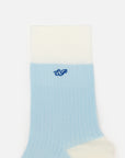 EP YAYING Lightweight Solid Color Striped Mid-Calf Casual Socks