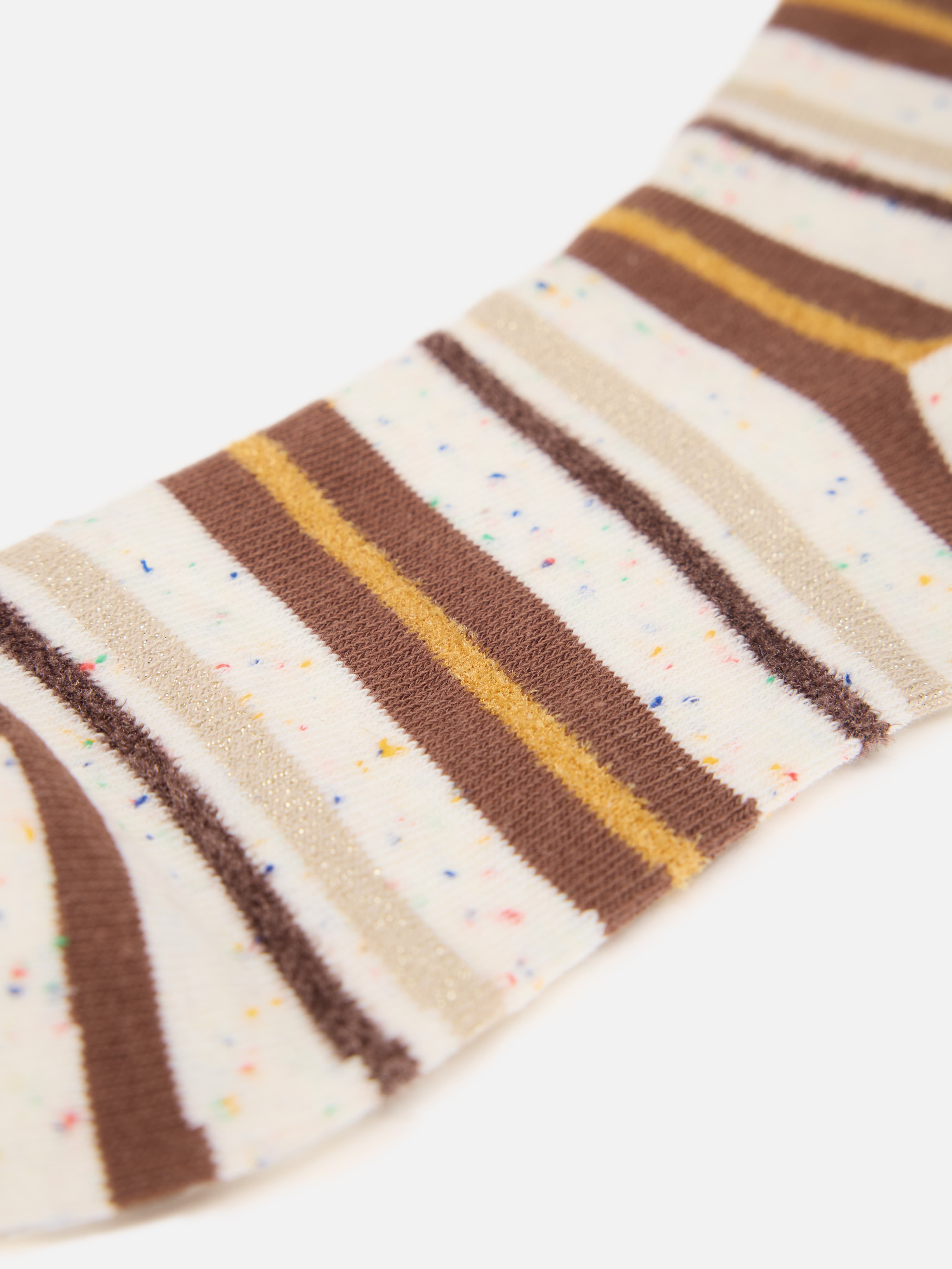 EP YAYING Days of the Week Puppy Embroidered Striped Mid-Calf Candy Socks