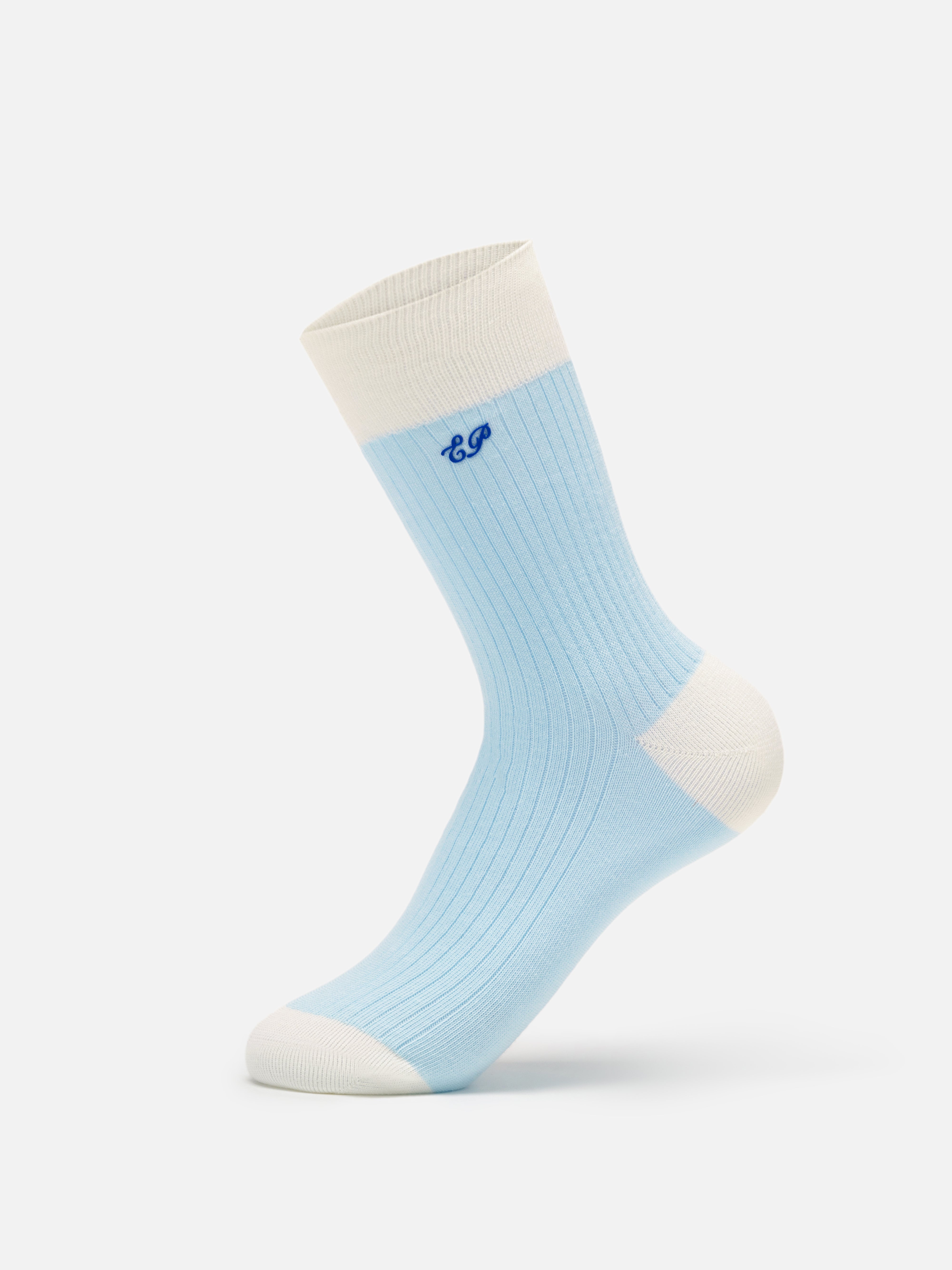 EP YAYING Lightweight Solid Color Striped Mid-Calf Casual Socks