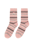 EP YAYING Days of the Week Puppy Embroidered Striped Mid-Calf Candy Socks