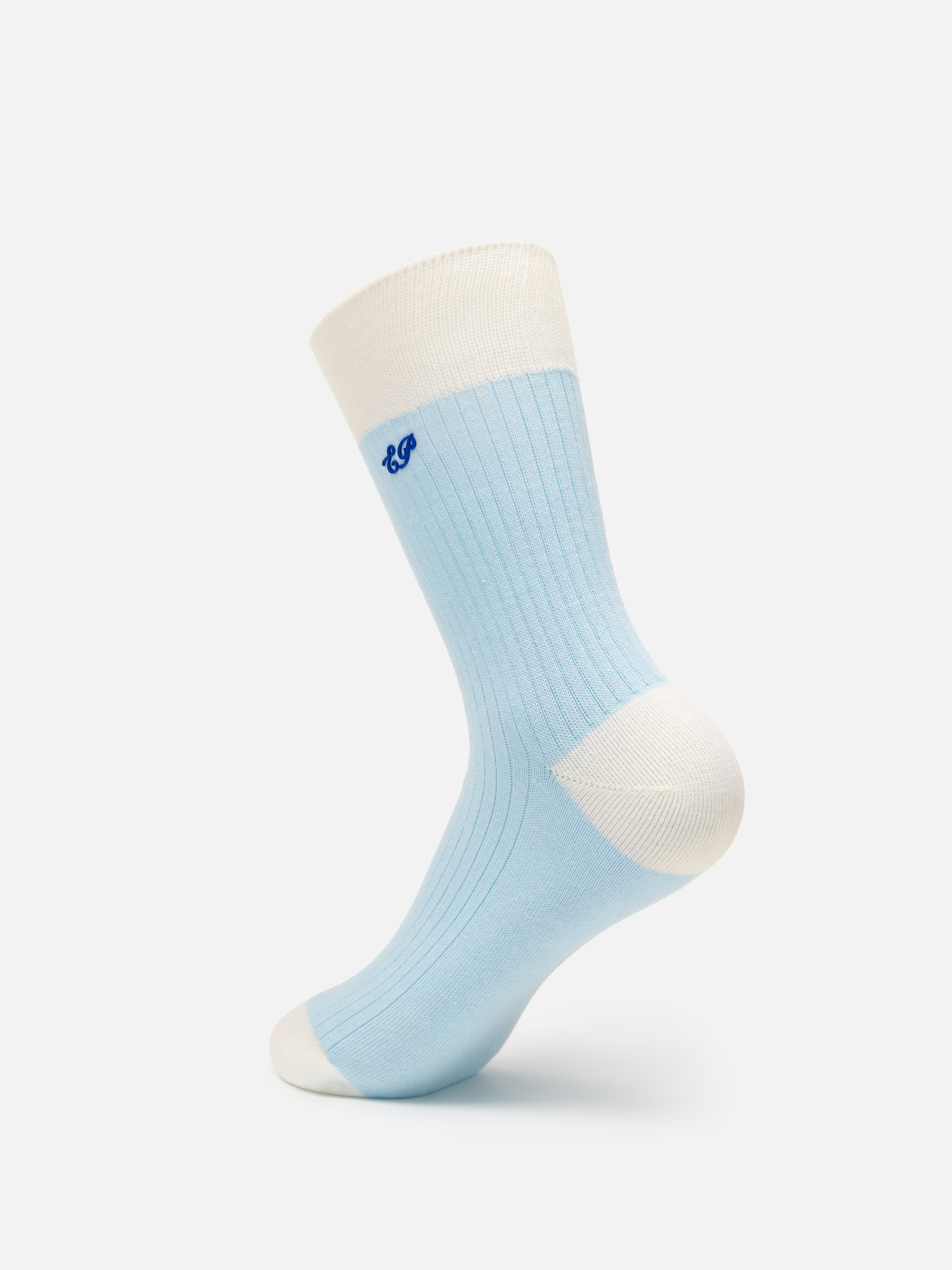EP YAYING Lightweight Solid Color Striped Mid-Calf Casual Socks