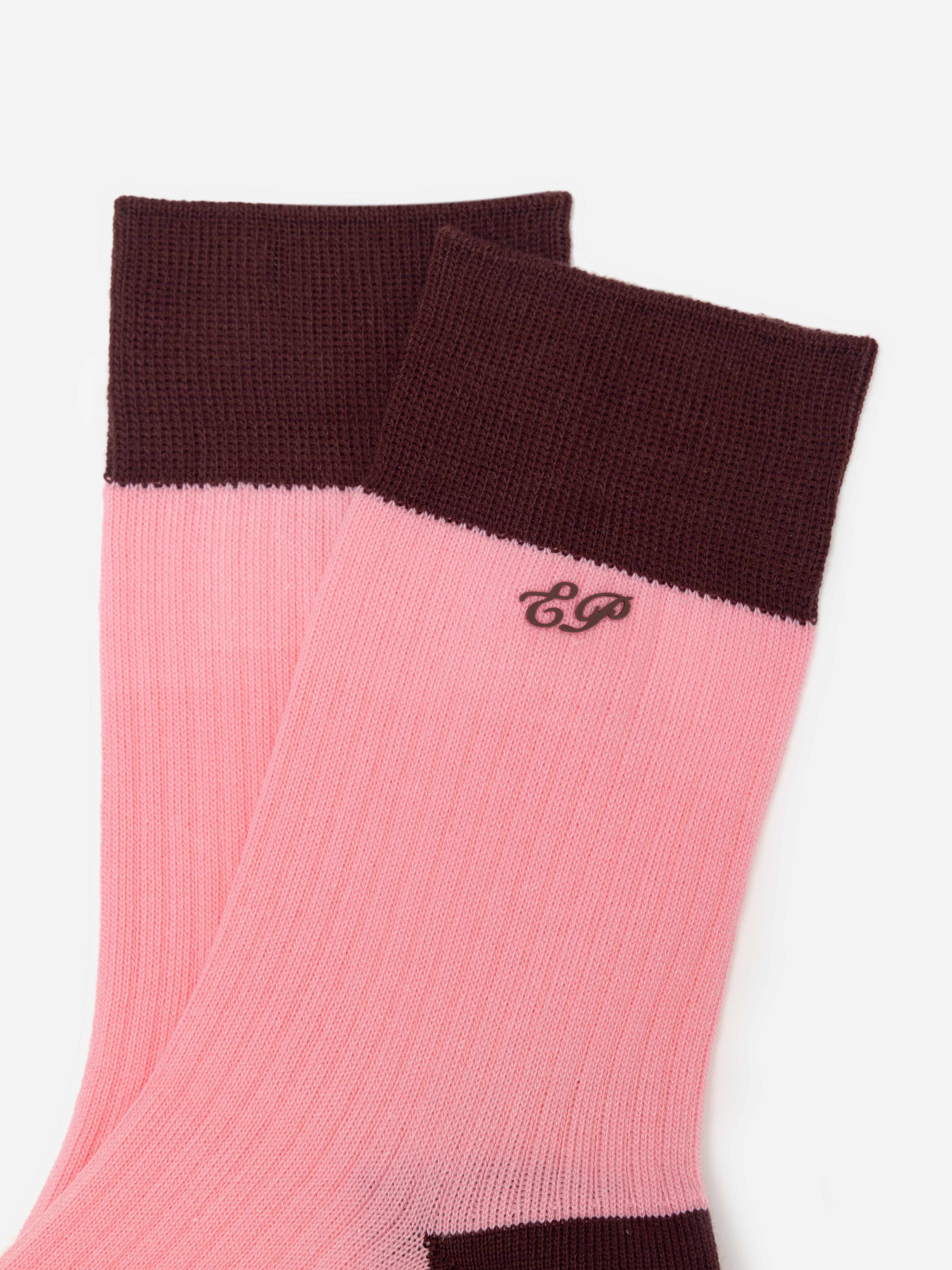 EP YAYING Lightweight Solid Color Striped Mid-Calf Casual Socks