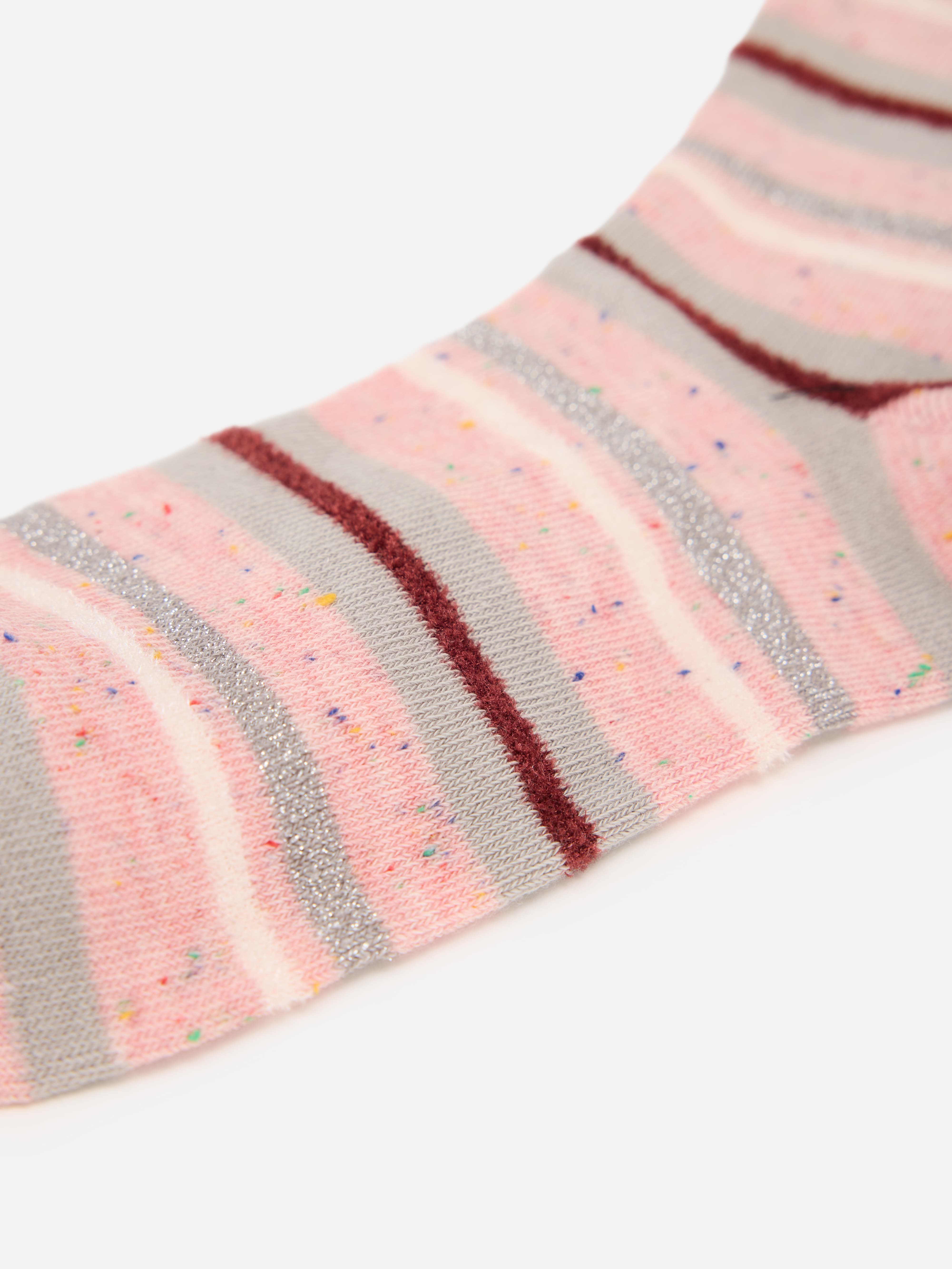 EP YAYING Days of the Week Puppy Embroidered Striped Mid-Calf Candy Socks