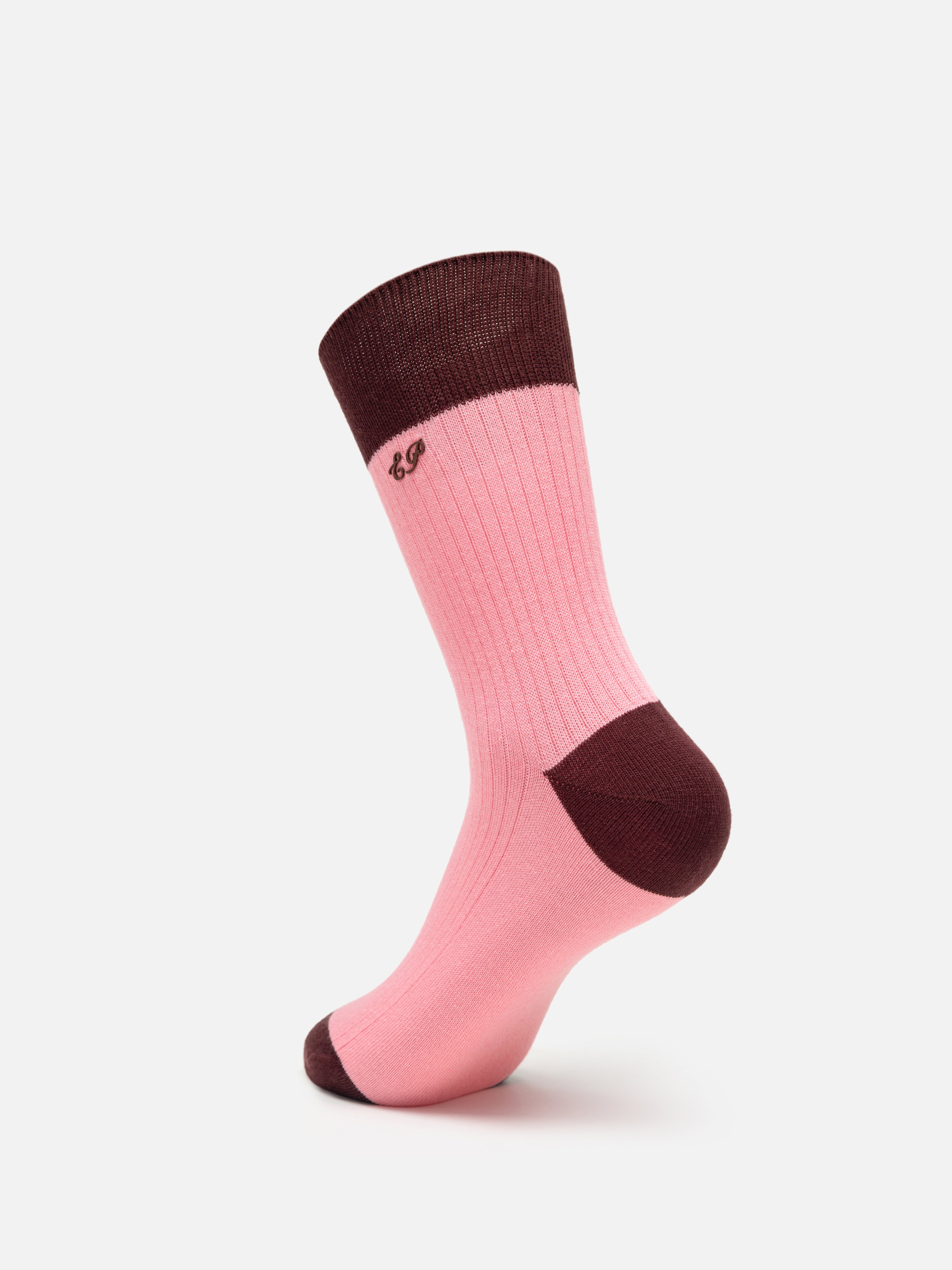 EP YAYING Lightweight Solid Color Striped Mid-Calf Casual Socks