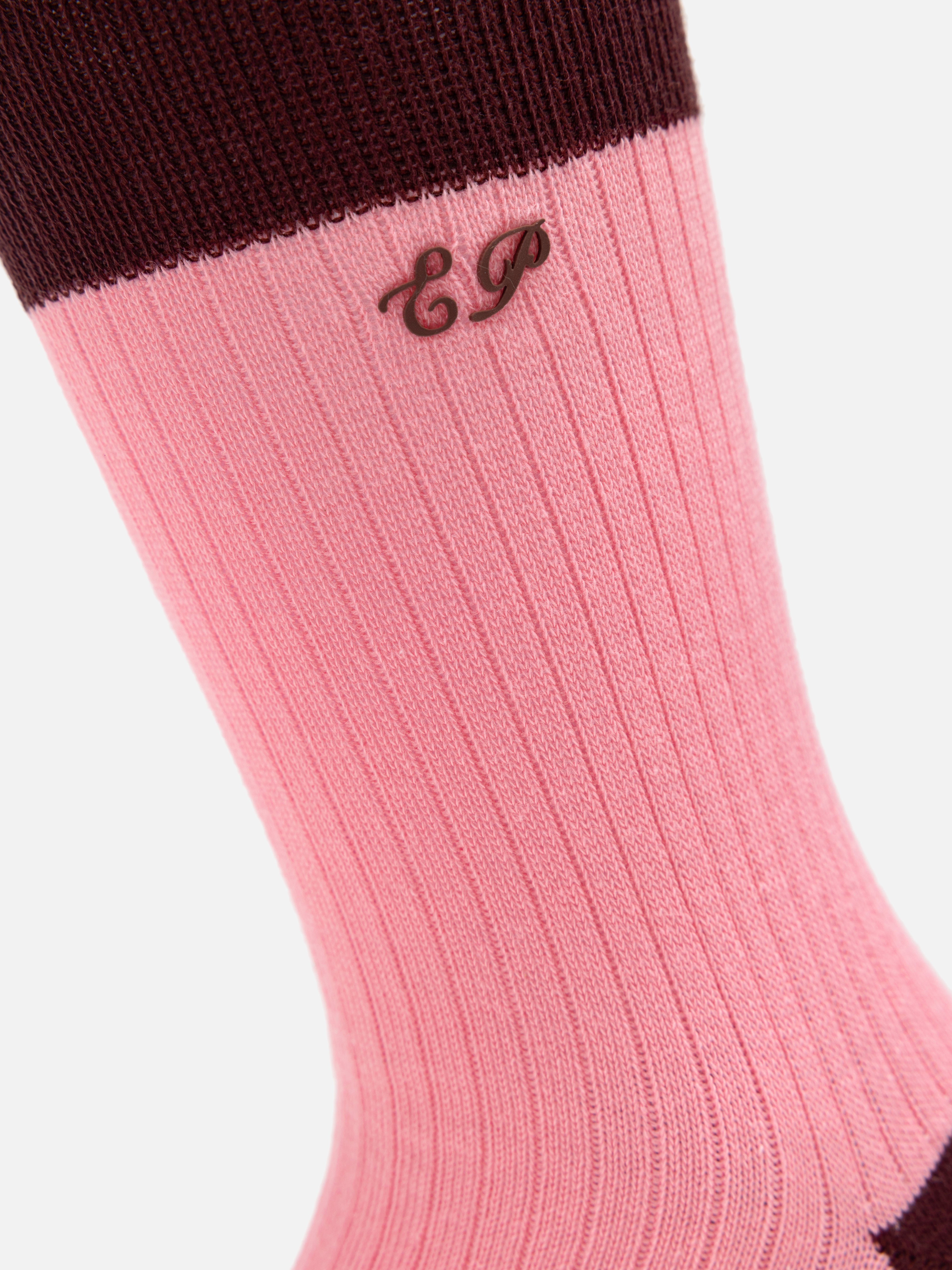 EP YAYING Lightweight Solid Color Striped Mid-Calf Casual Socks