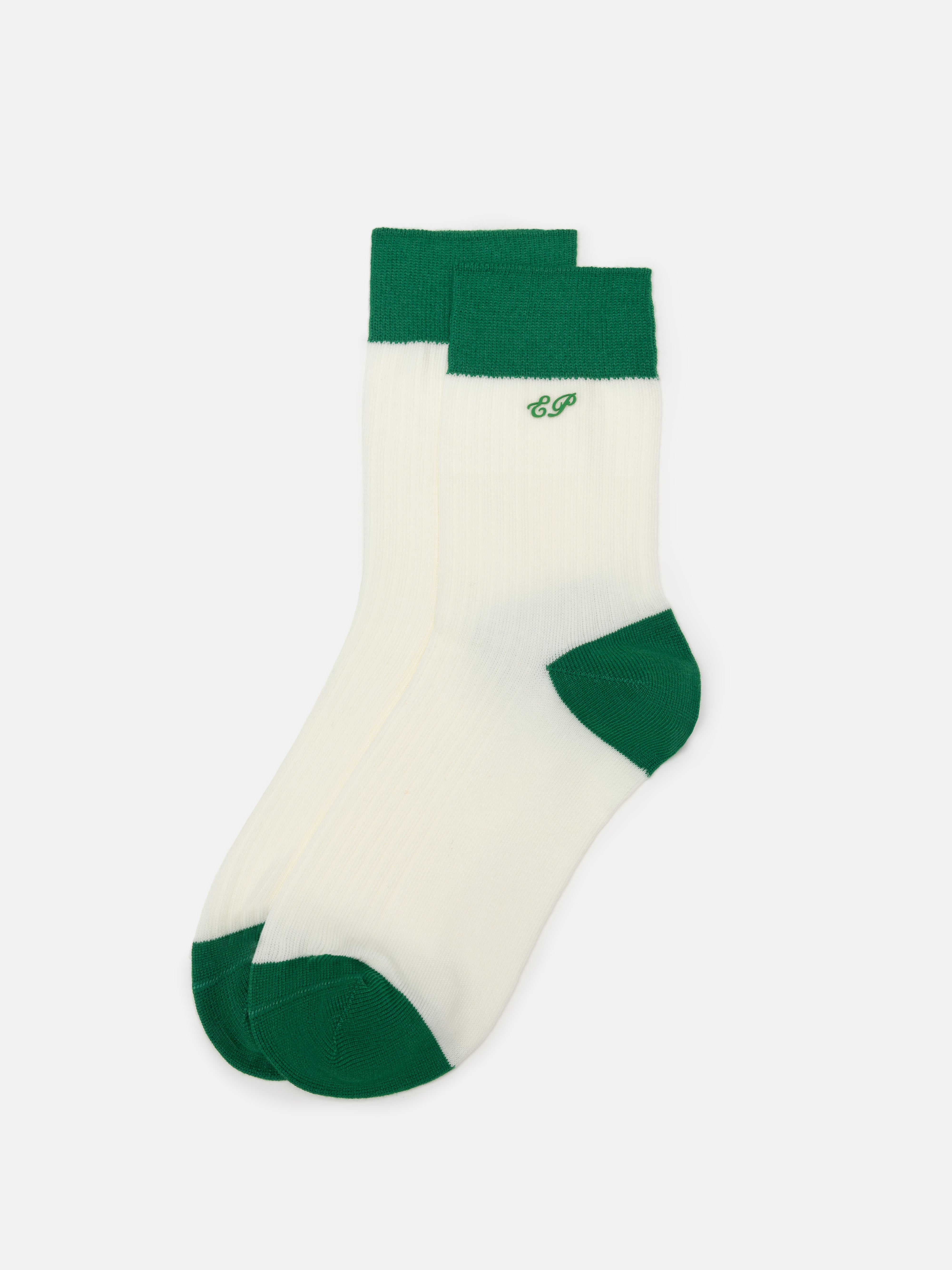 EP YAYING Lightweight Solid Color Striped Mid-Calf Casual Socks