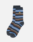 EP YAYING Days of the Week Puppy Embroidered Striped Mid-Calf Candy Socks