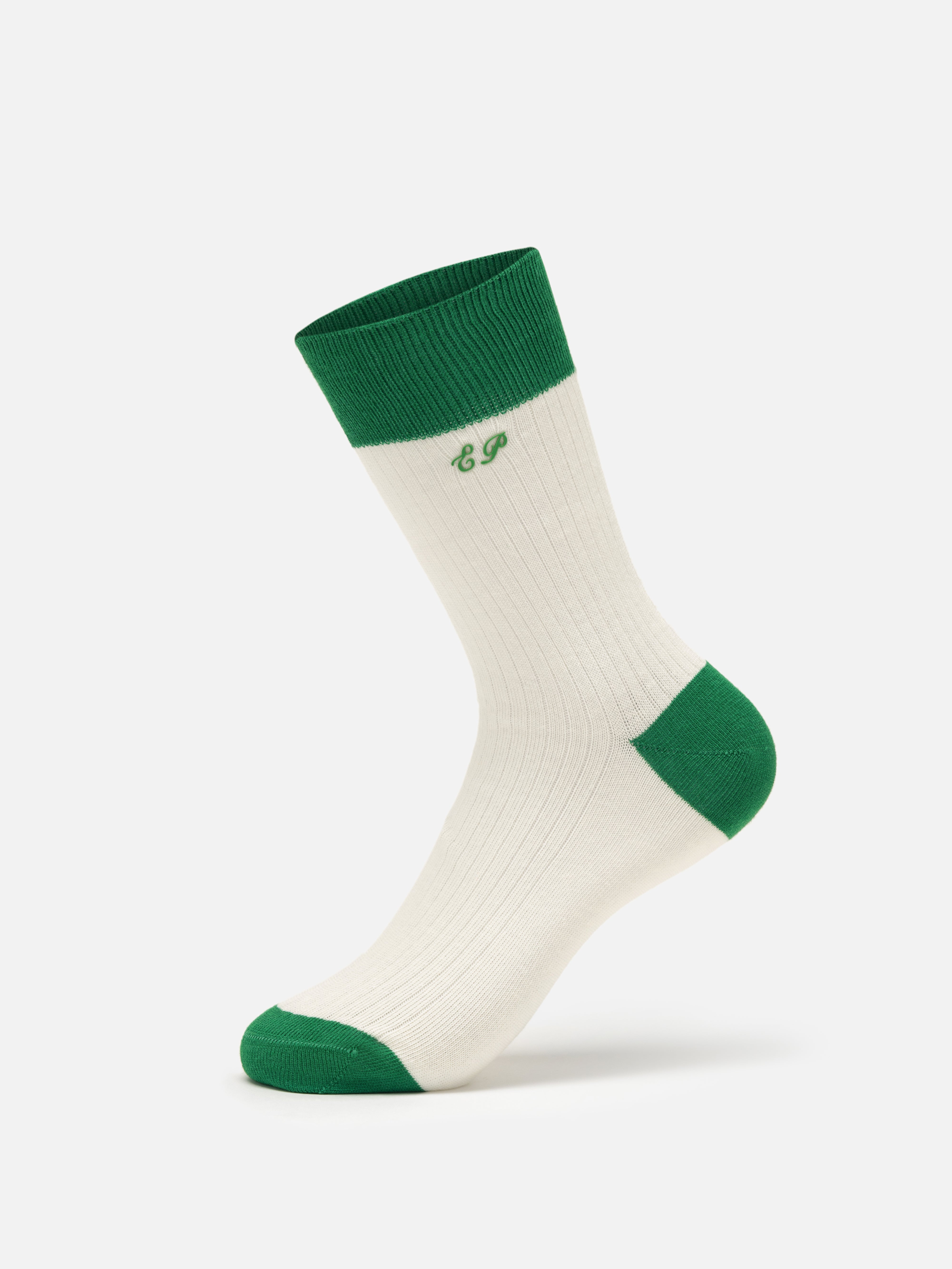 EP YAYING Lightweight Solid Color Striped Mid-Calf Casual Socks