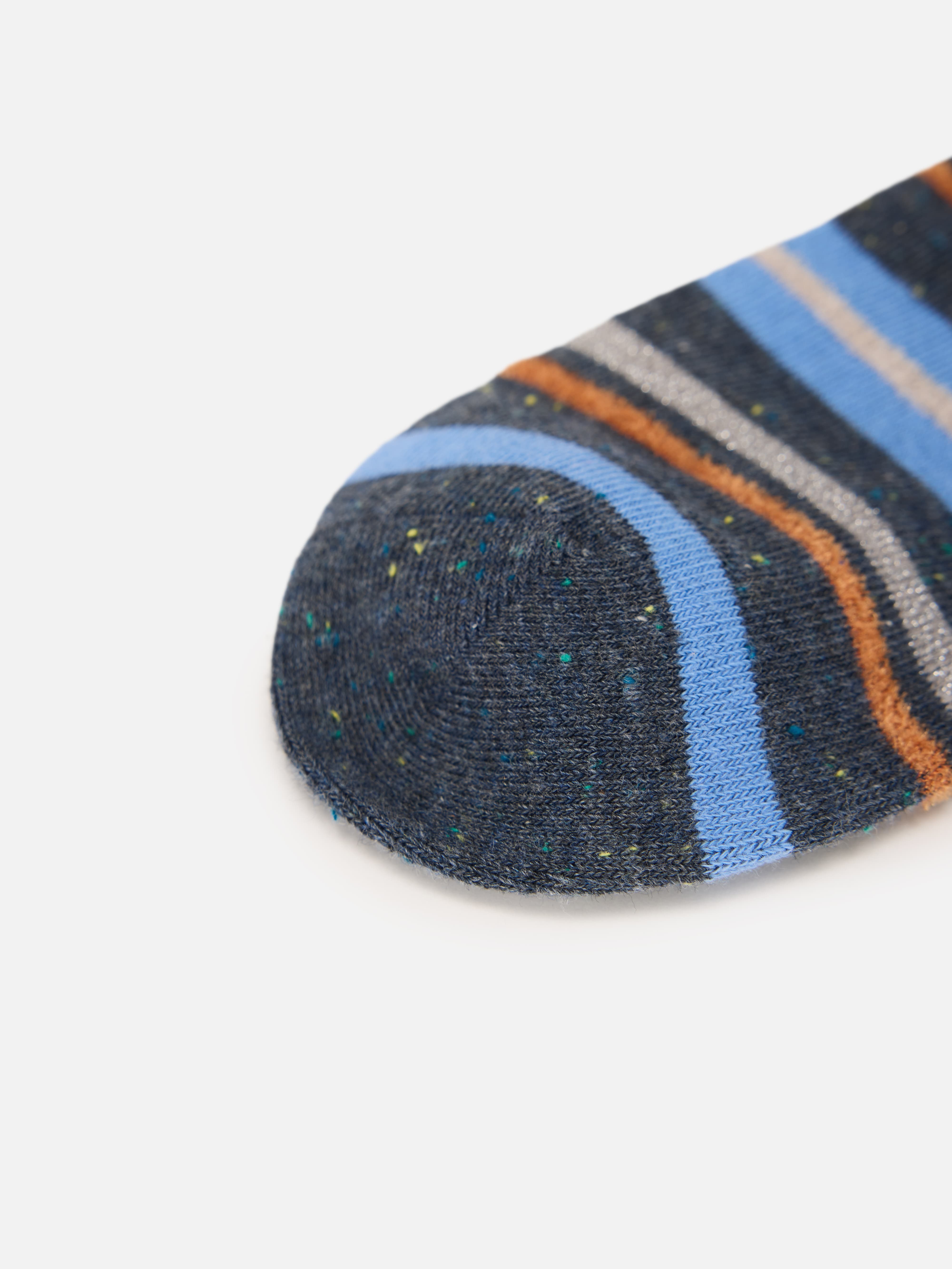 EP YAYING Days of the Week Puppy Embroidered Striped Mid-Calf Candy Socks