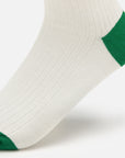 EP YAYING Lightweight Solid Color Striped Mid-Calf Casual Socks