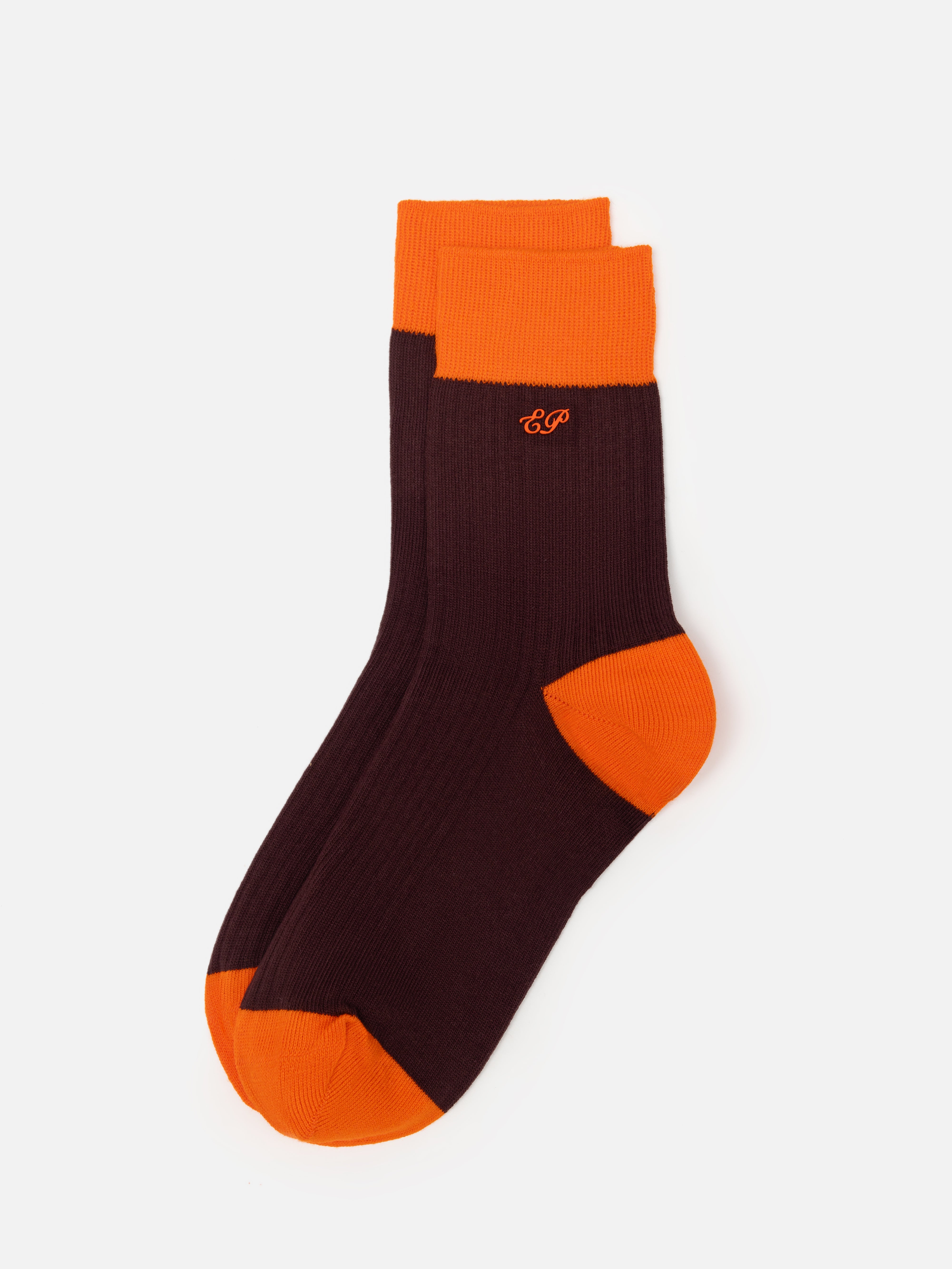 EP YAYING Lightweight Solid Color Striped Mid-Calf Casual Socks