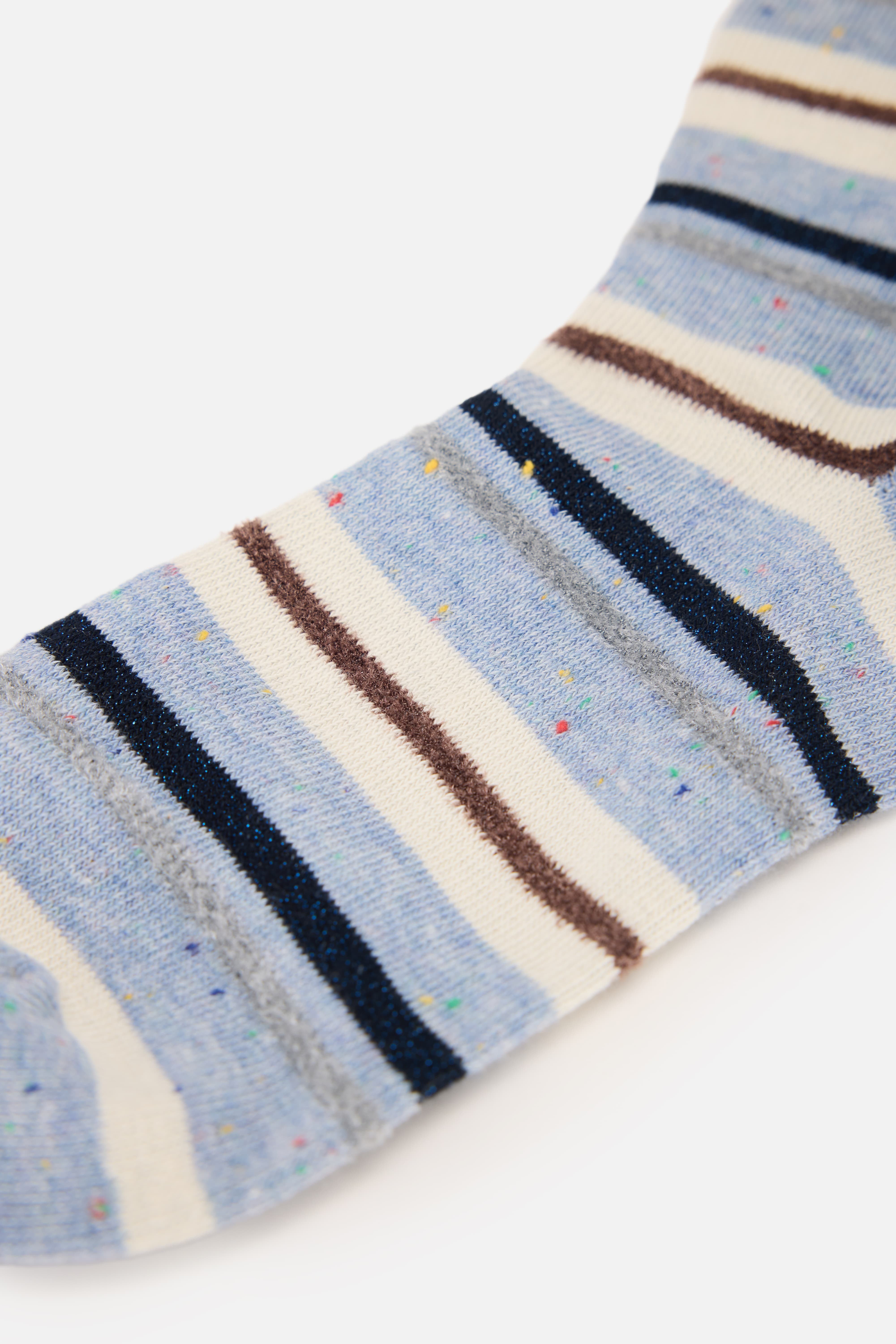 EP YAYING Days of the Week Puppy Embroidered Striped Mid-Calf Candy Socks