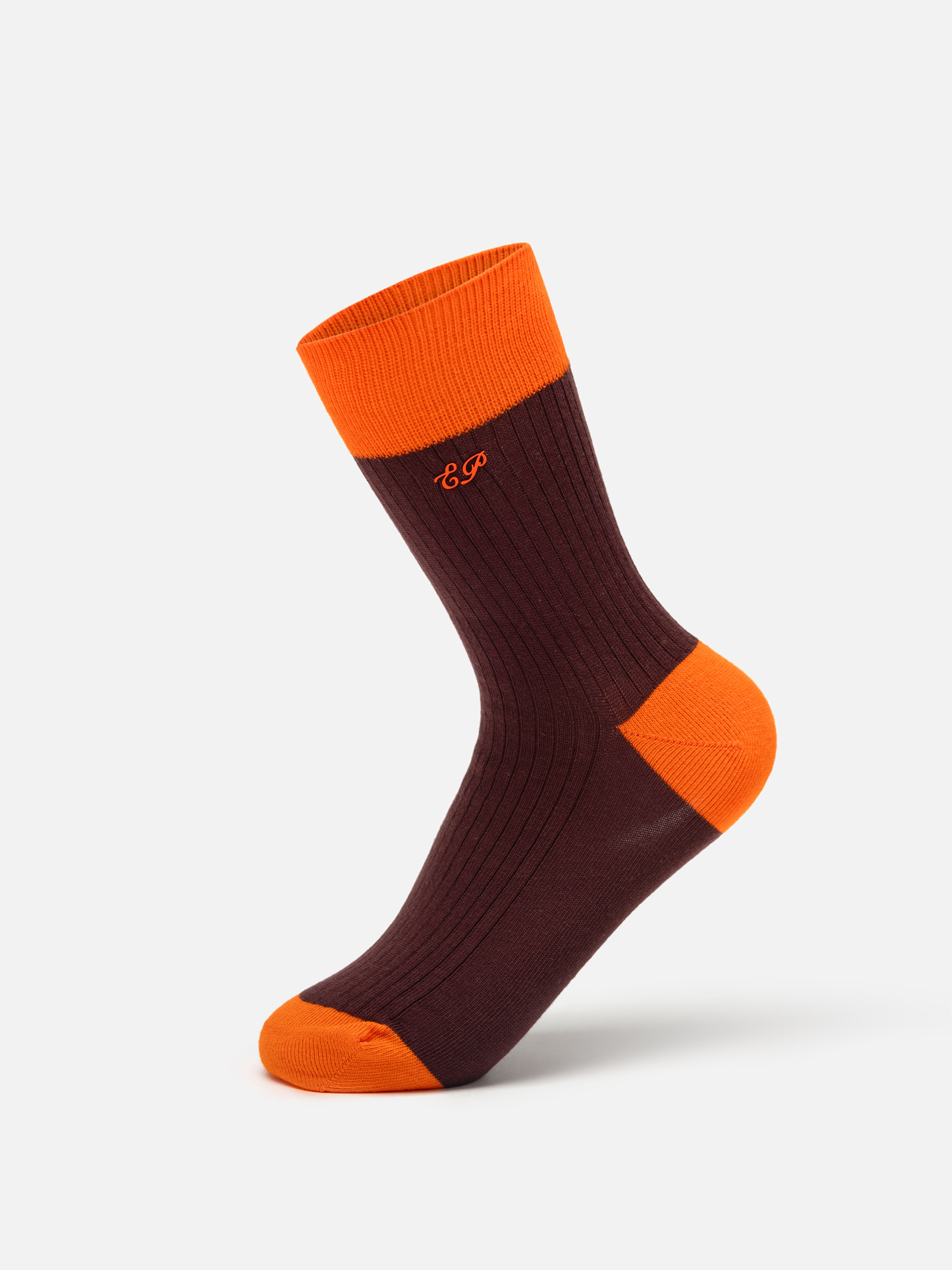 EP YAYING Lightweight Solid Color Striped Mid-Calf Casual Socks
