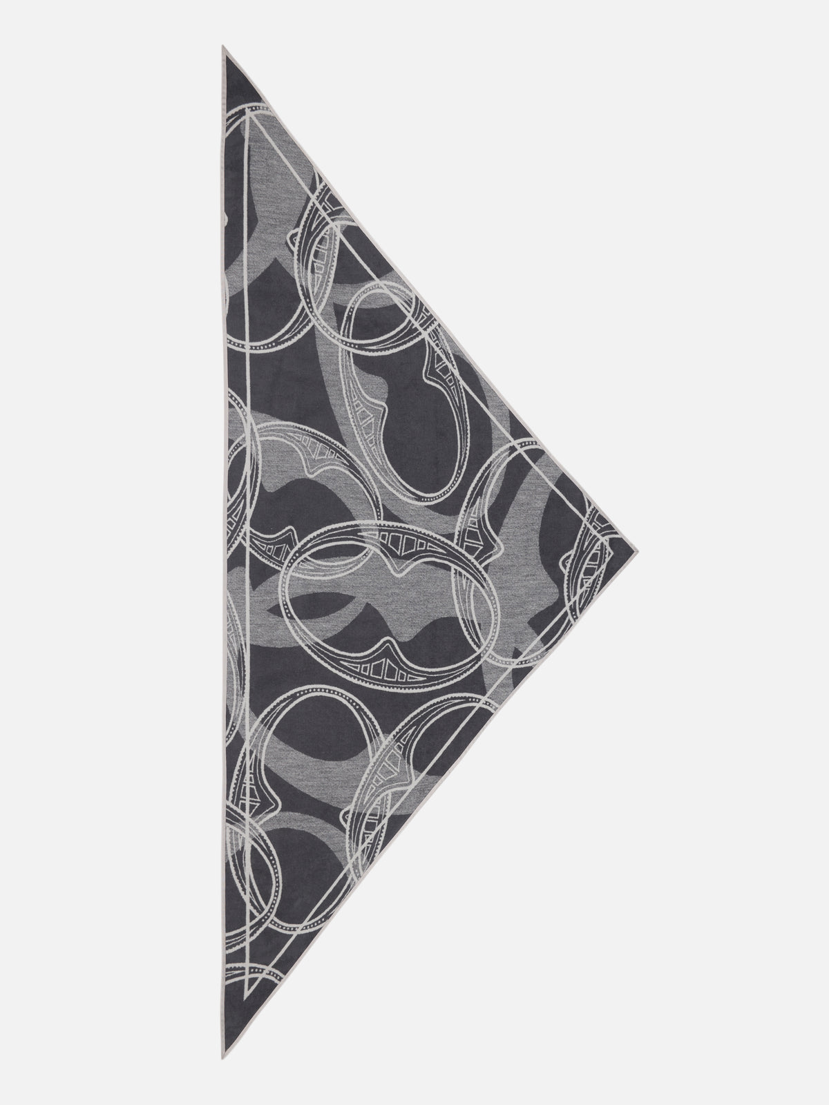 EP YAYING Lustrous Silk Double-Sided Triangle Scarf