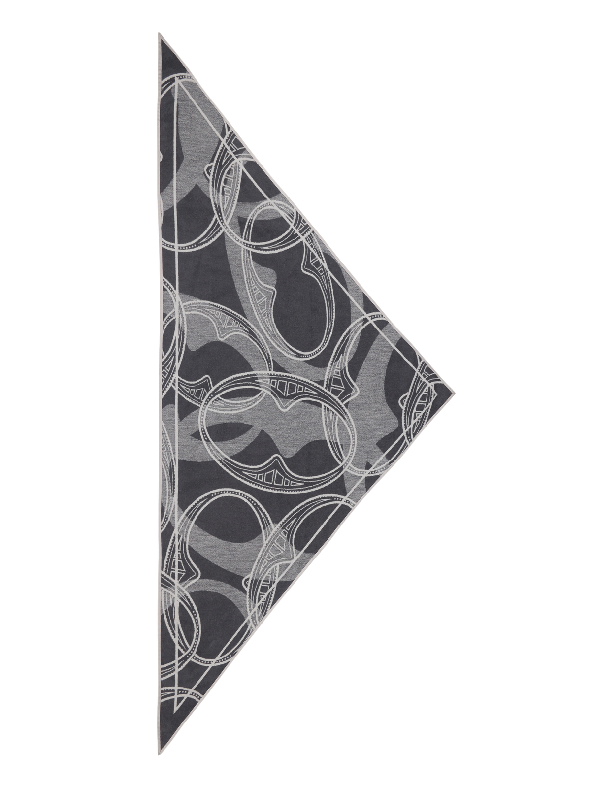 EP YAYING Lustrous Silk Double-Sided Triangle Scarf