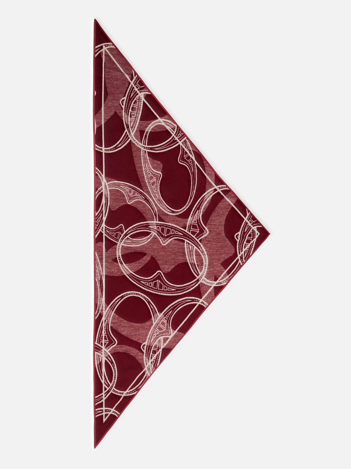 EP YAYING Lustrous Silk Double-Sided Triangle Scarf