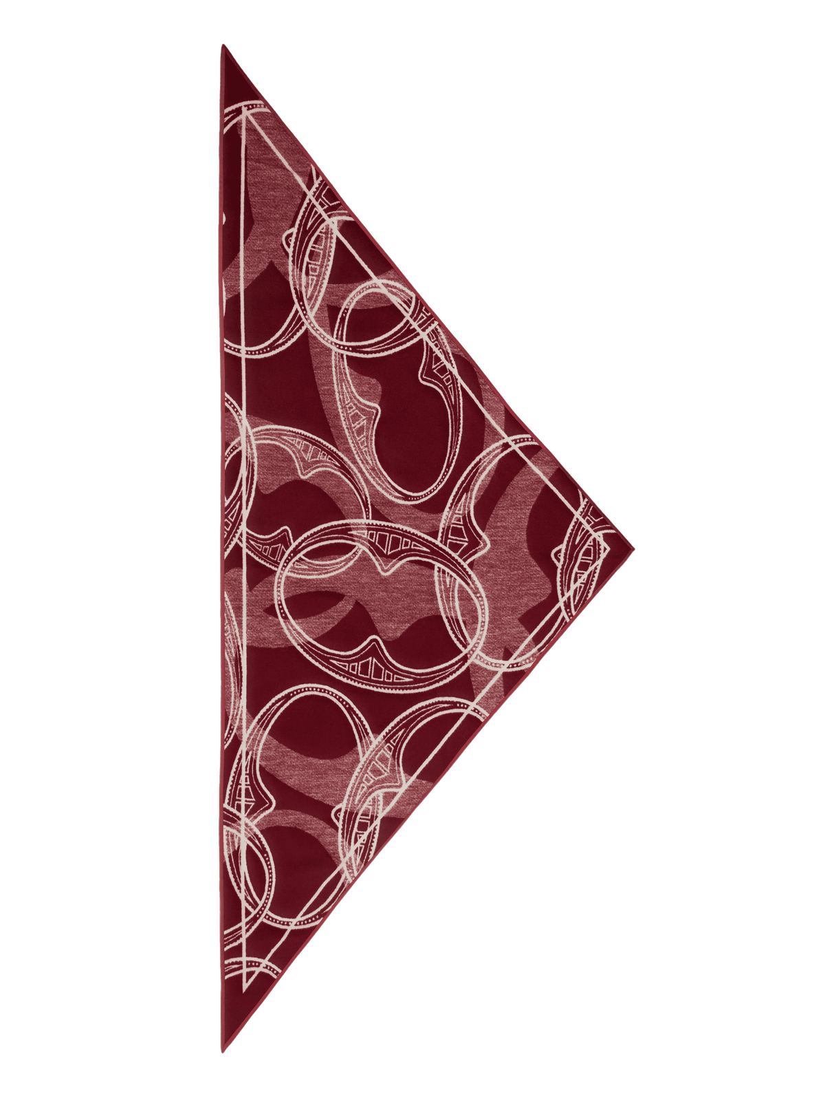EP YAYING Lustrous Silk Double-Sided Triangle Scarf