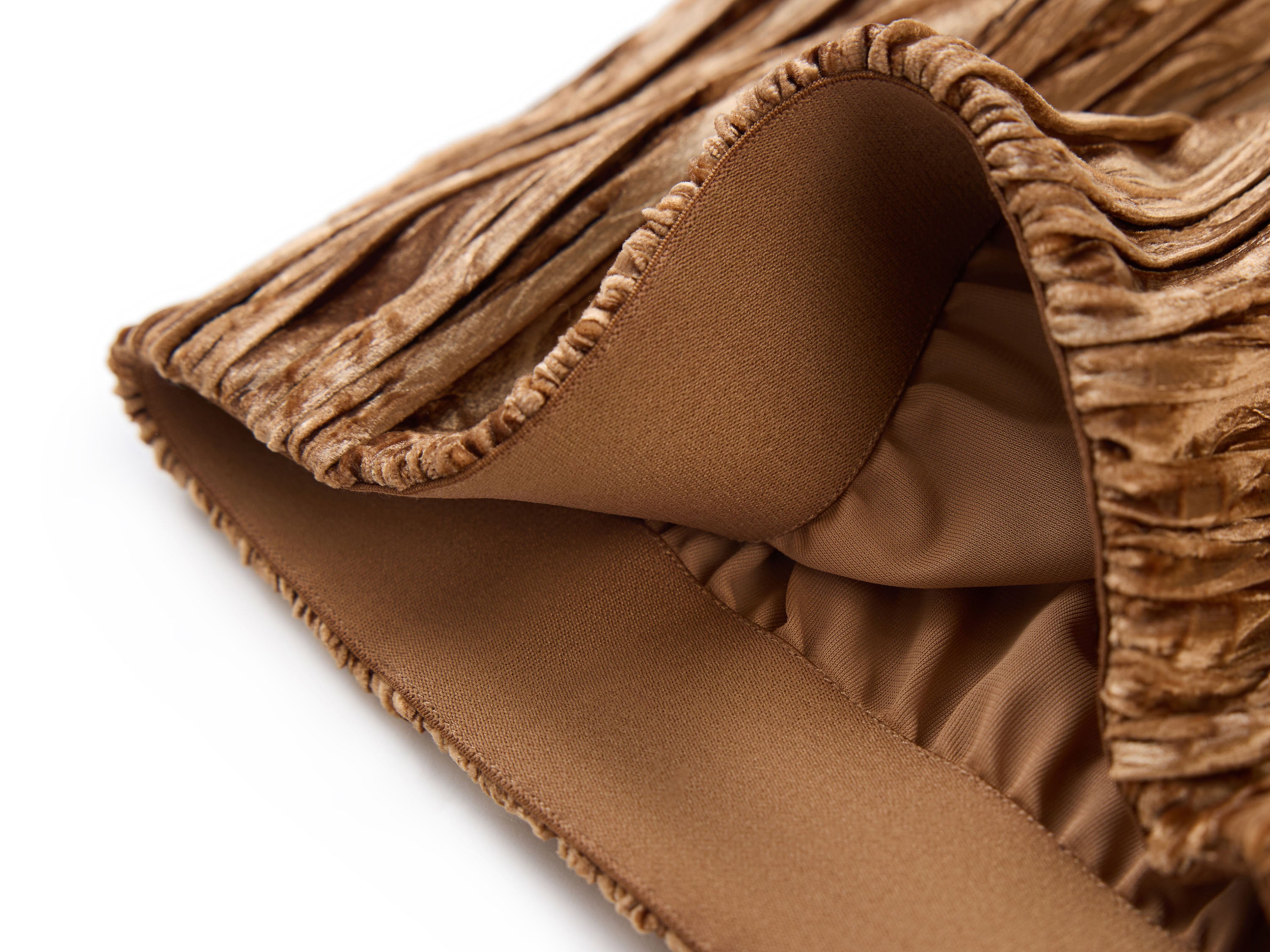 YAYING Gold Pleated Skirt