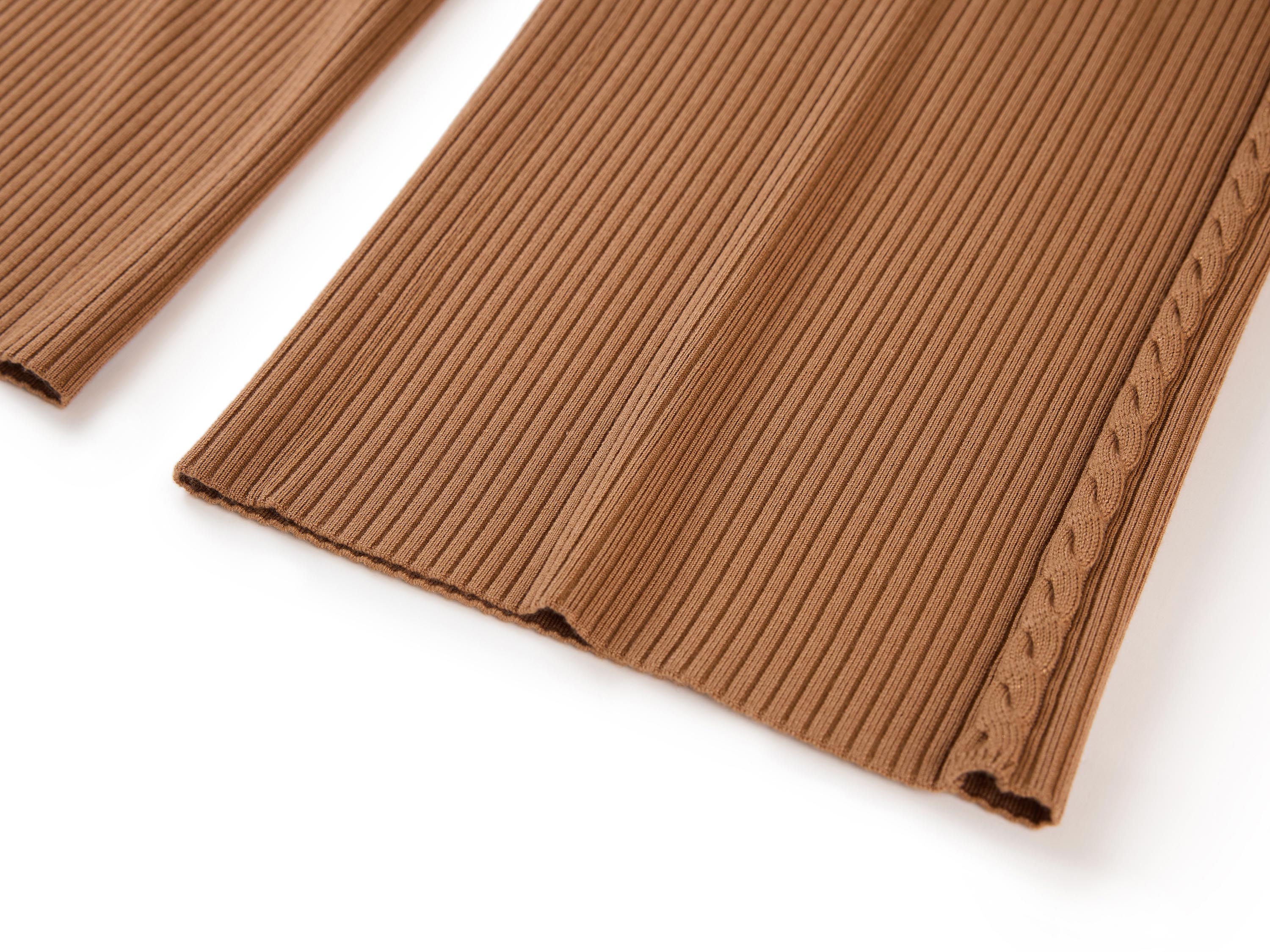 YAYING Brown Pleated Trousers