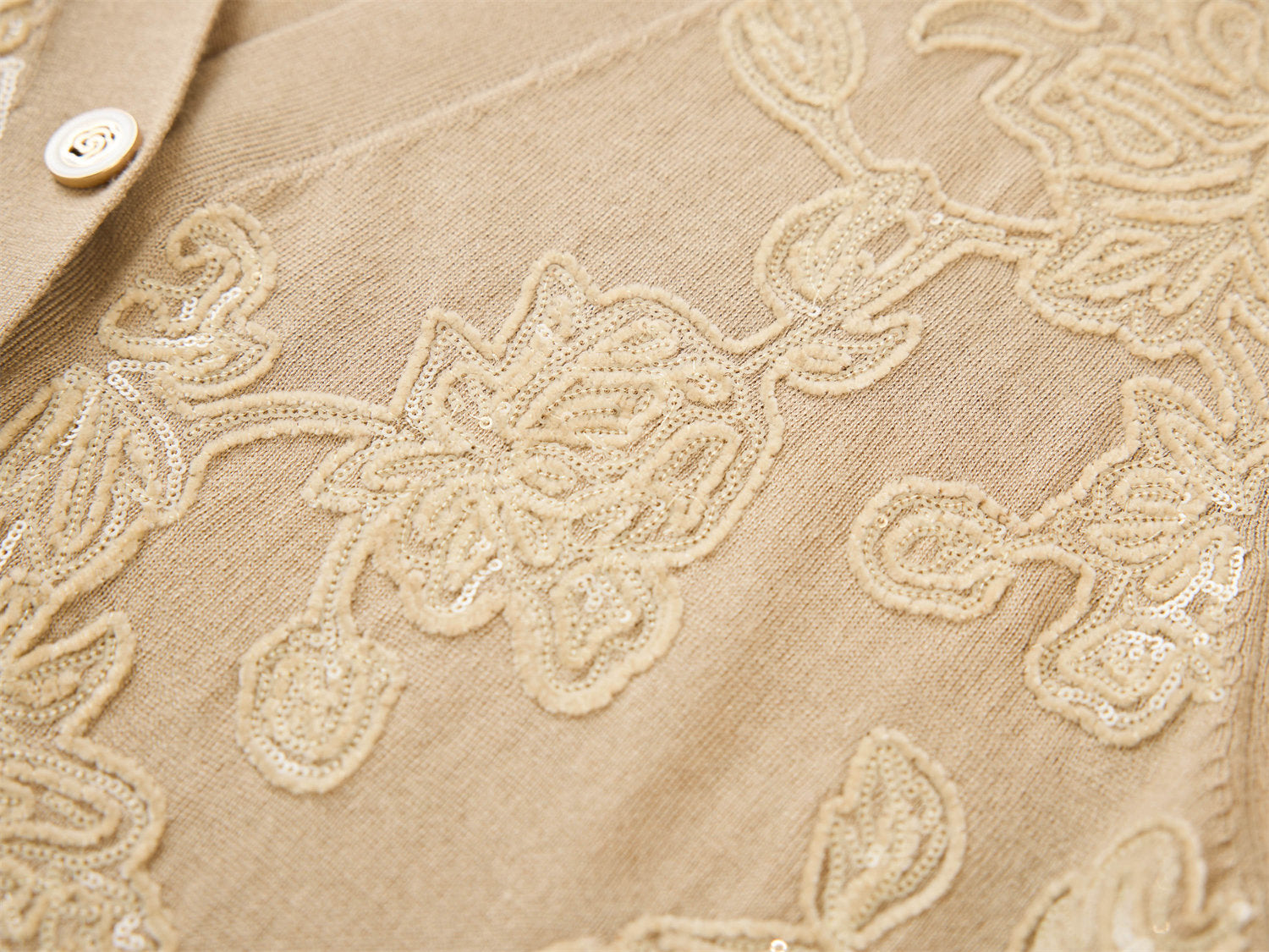 YAYING Heavy Embroidery Knitted Cardigan