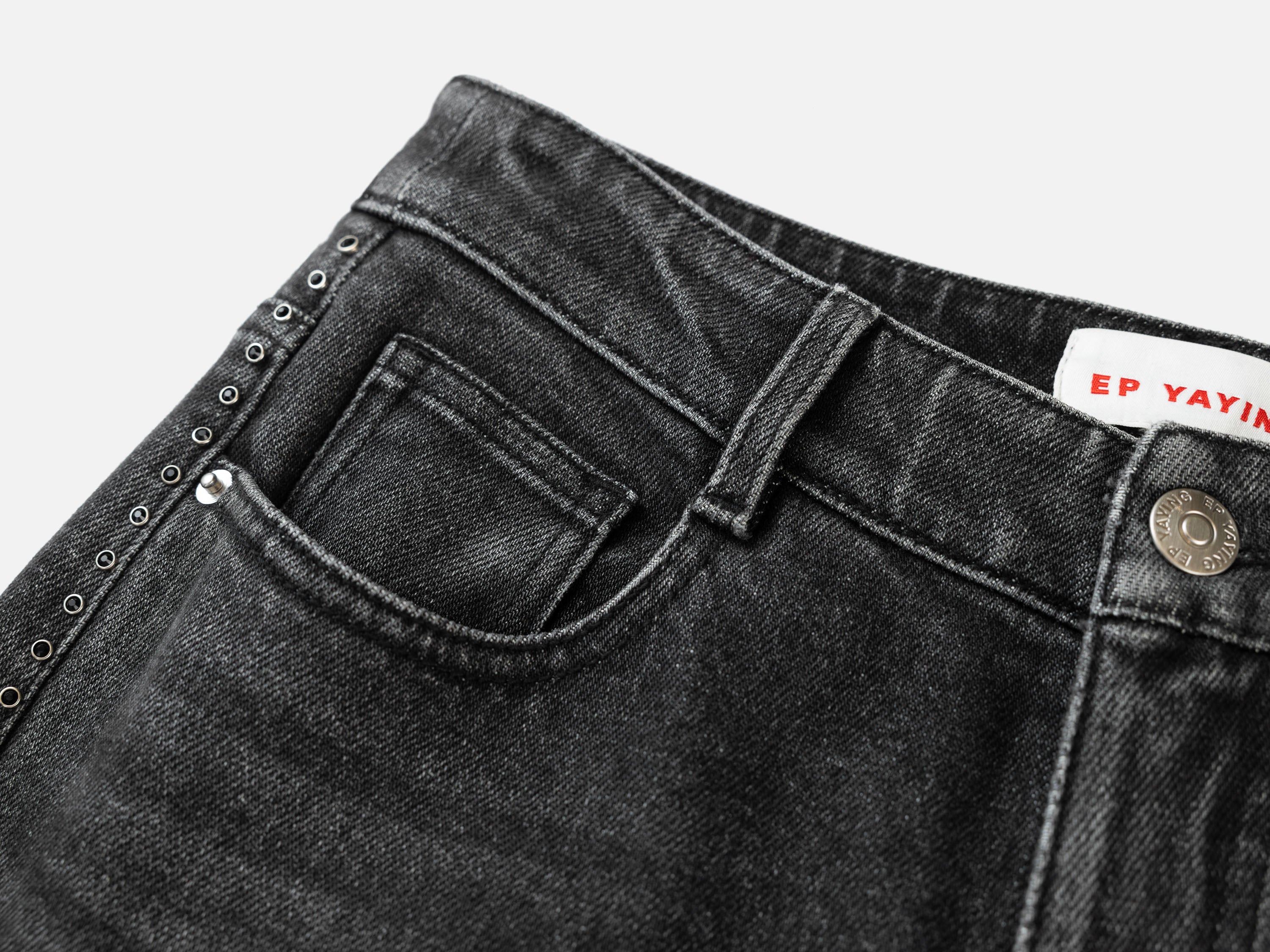 EP YAYING Black Straight Leg Pants