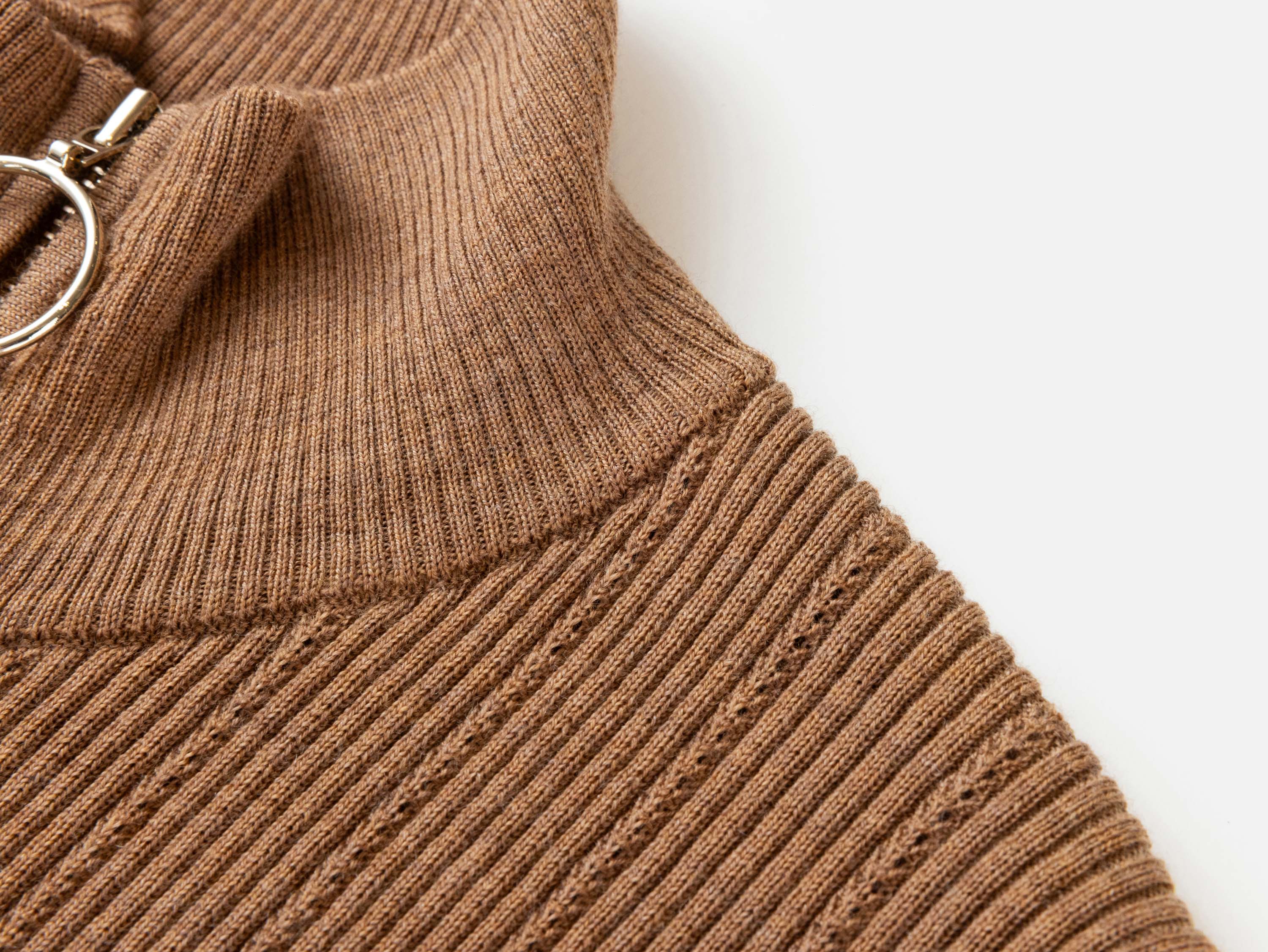 EP YAYING Brown Knit Sweater