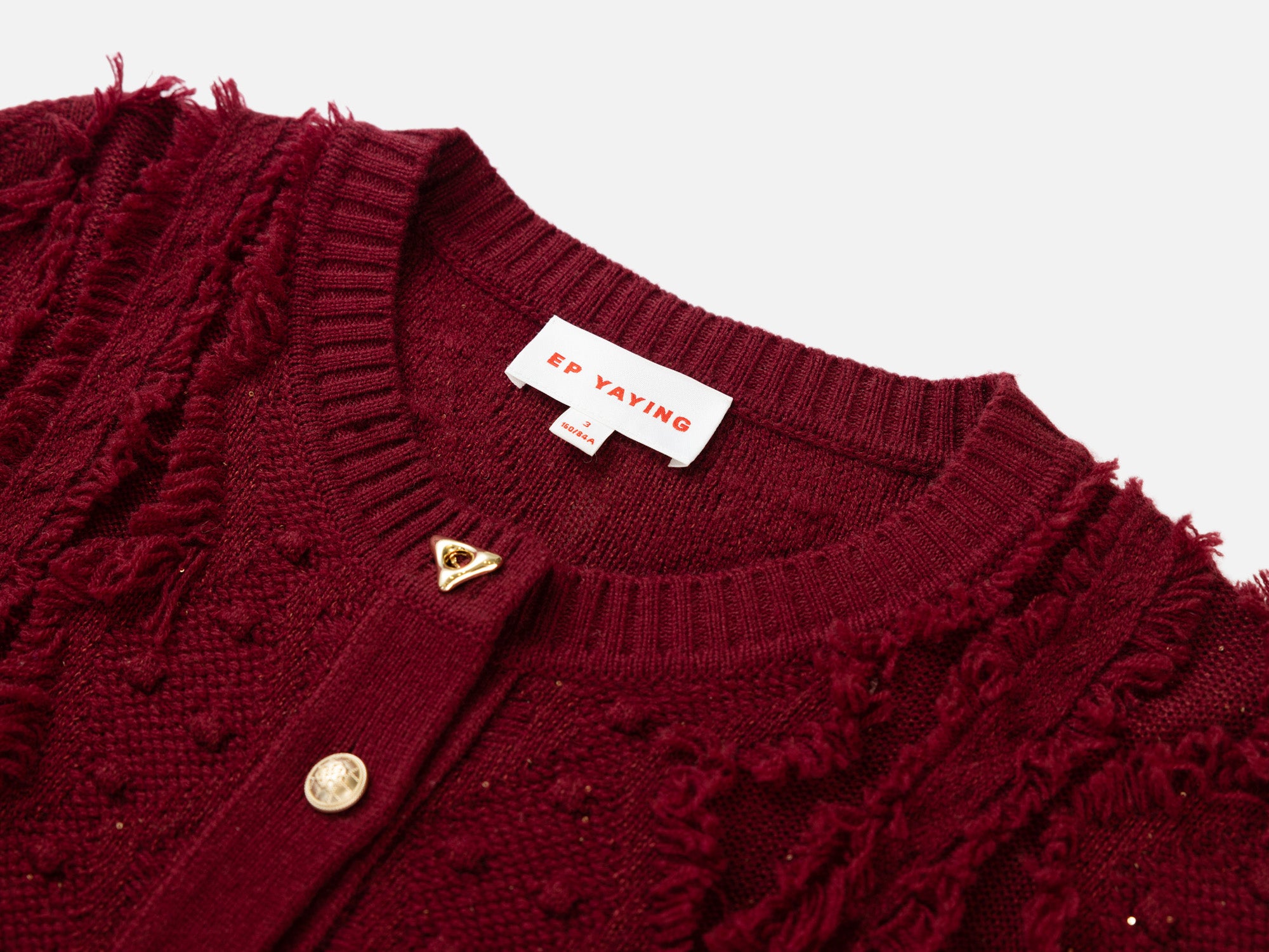 EP YAYING Red Knit Sweater