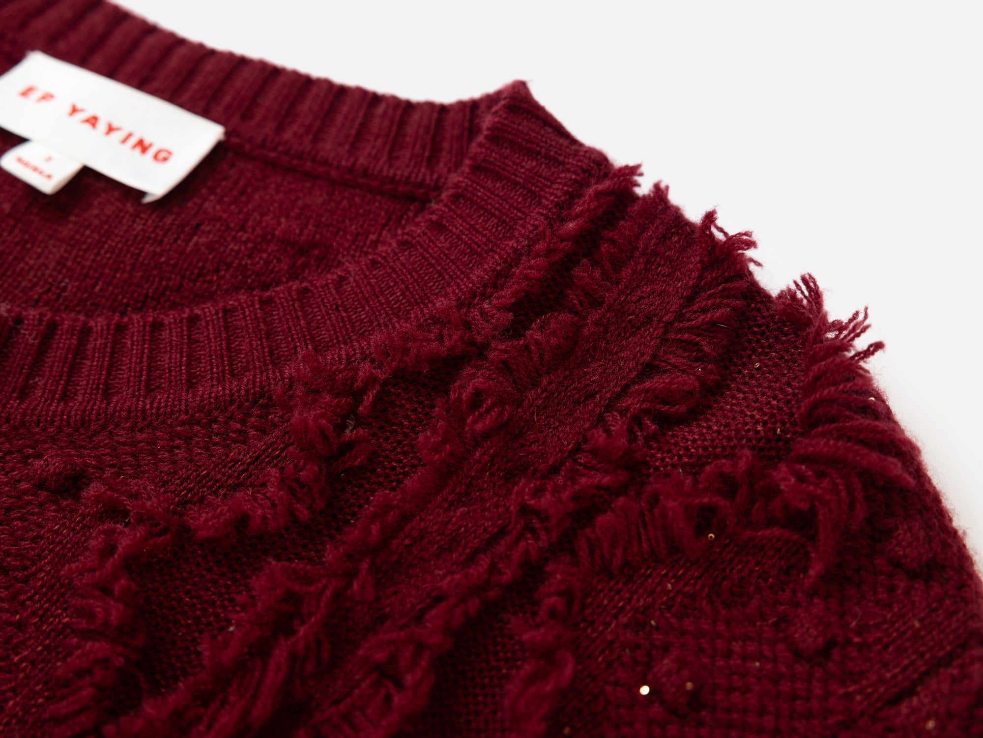 EP YAYING Red Knit Sweater