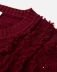 EP YAYING Red Knit Sweater